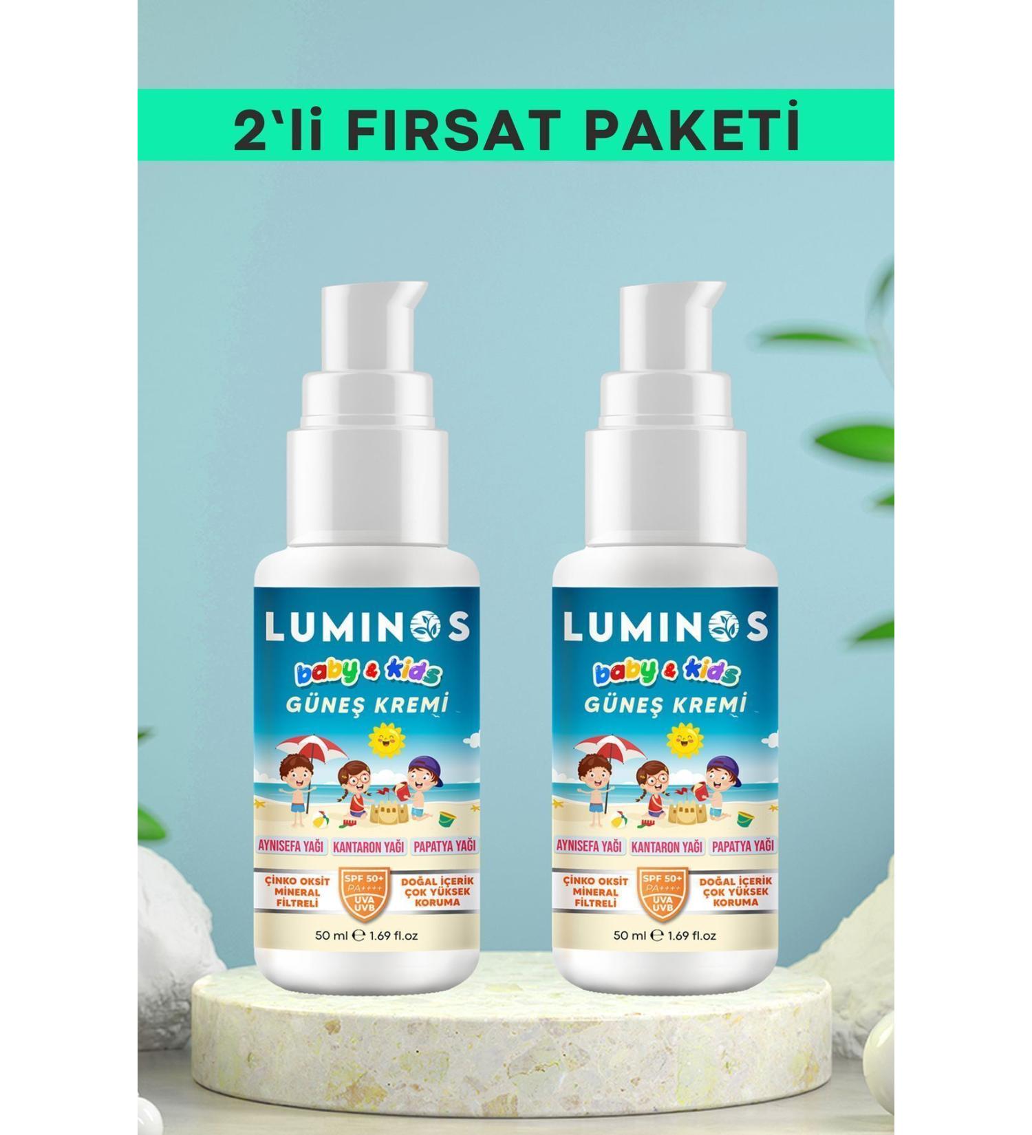 Natural Luminos Spf 50 Natural Sun Cream Special 2-Pack for Babies and Children