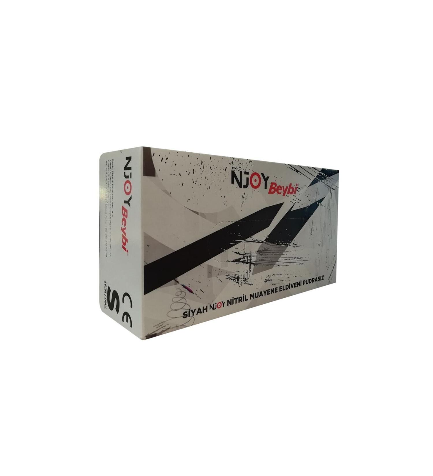 BEYBI Njoy Nitrile Examination Gloves Powder-Free Black-s