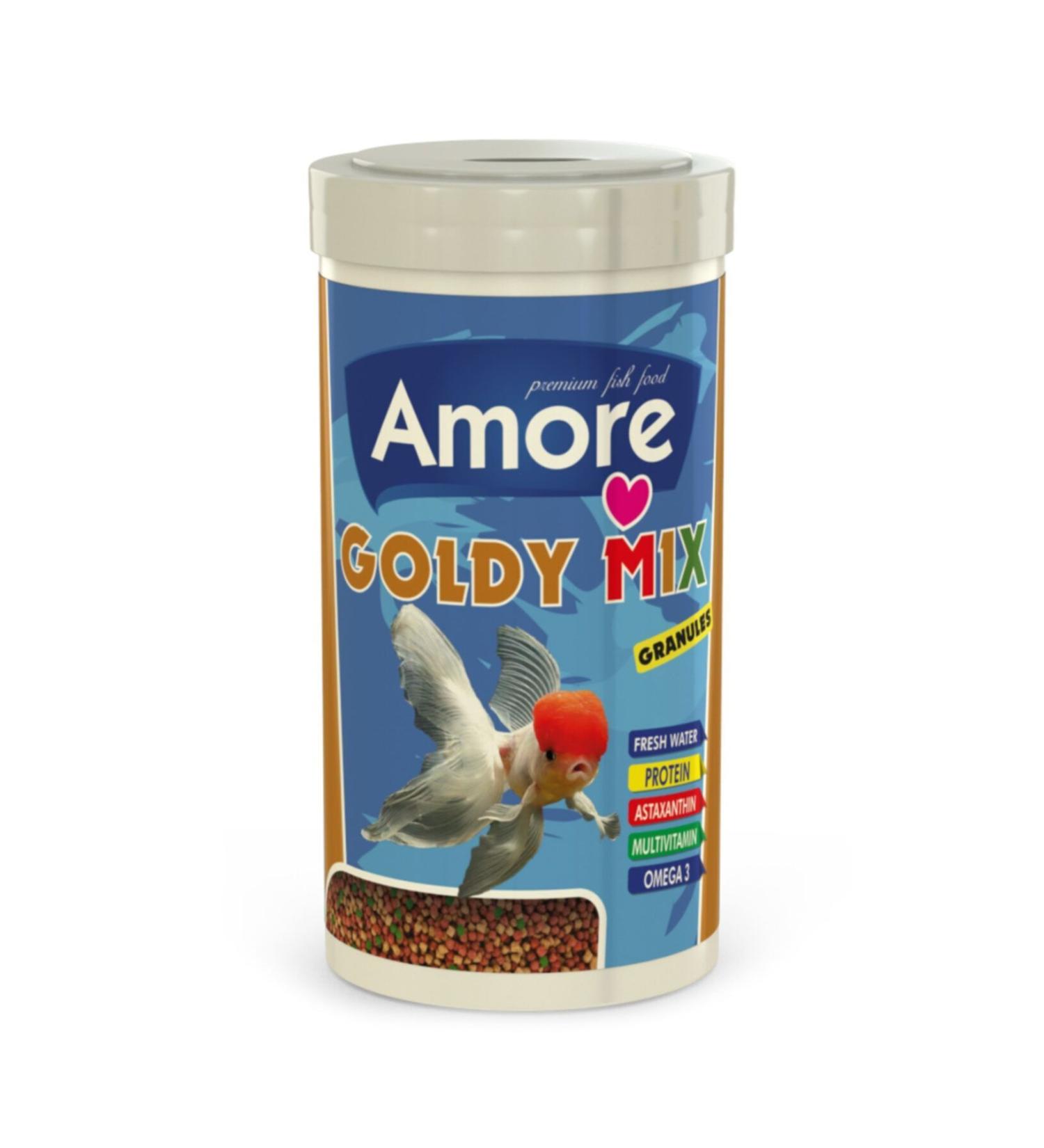 AMORE Goldy Mix Granules 1000ml Goldfish Food Strong Immunity Healthy Development Bright Colors