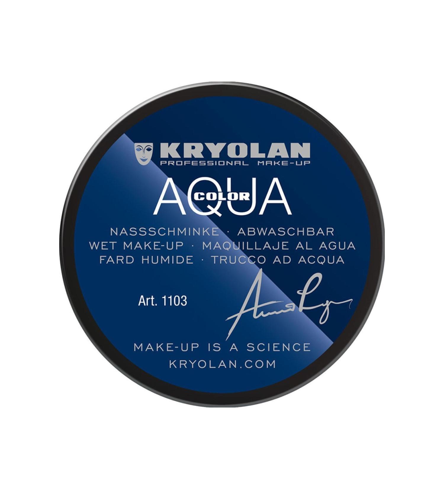 Kryolan Aquacolor Water Based Large Size 55 ml 01103 071 Deep Black