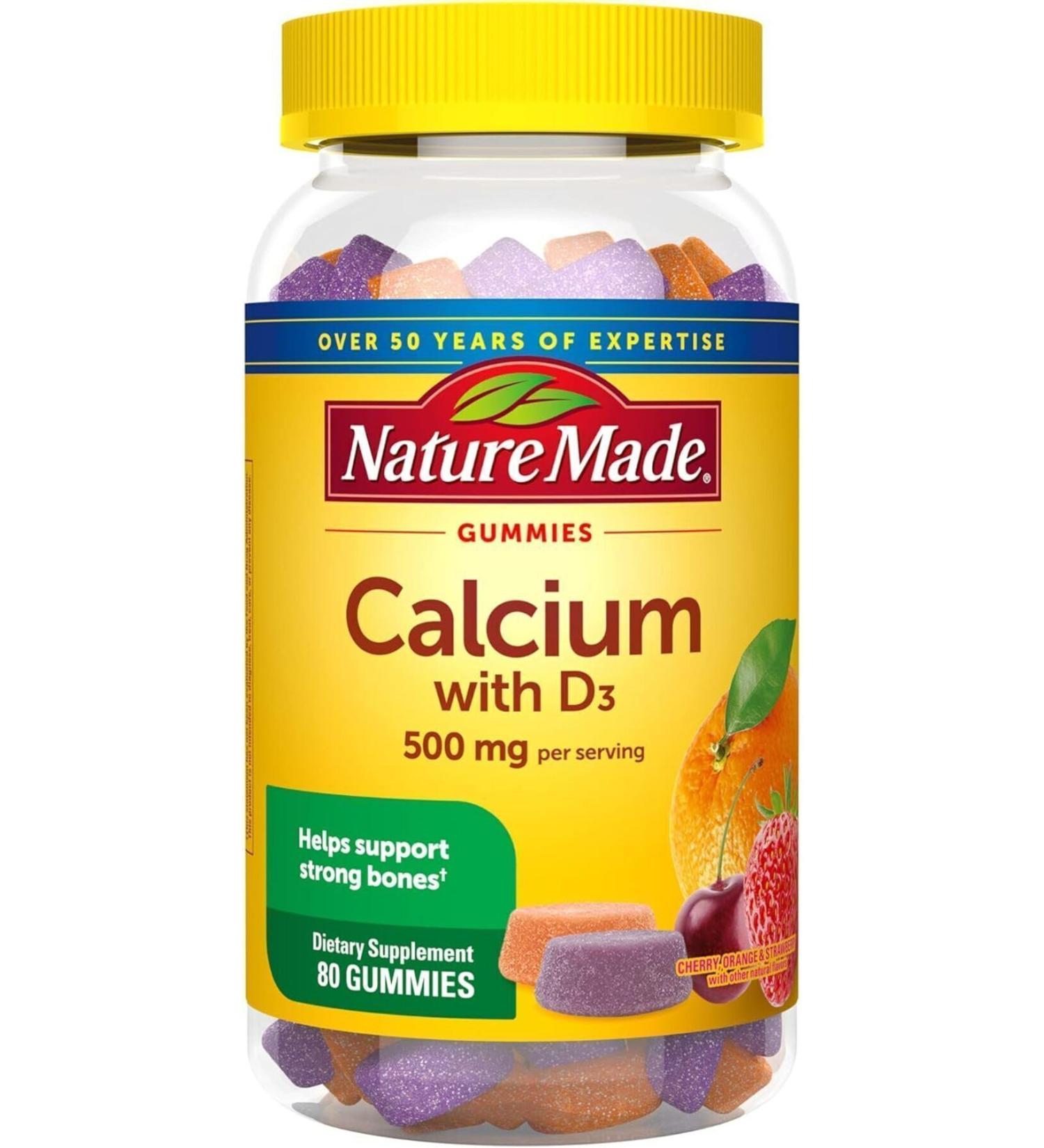 Nature Made Calcium 500 mg 80 Gummies - Buy Online on GoSupps.com