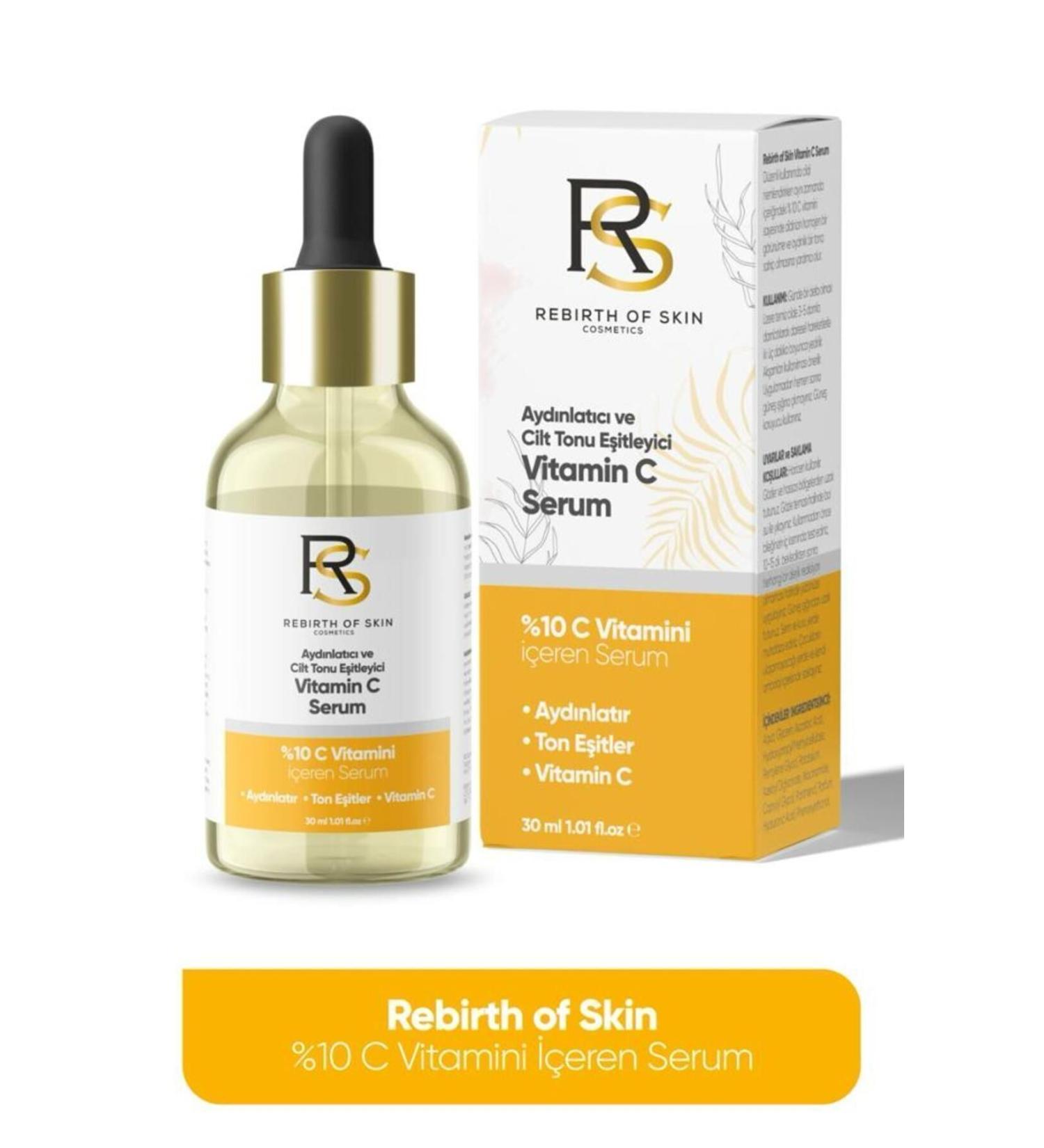 RSCOSMETICS Brightening and Tone-Equalizing Care Serum with Vitamin C Niacinamide and Hyaluronic Acid 30 ml - Buy Online on GoSupps.com