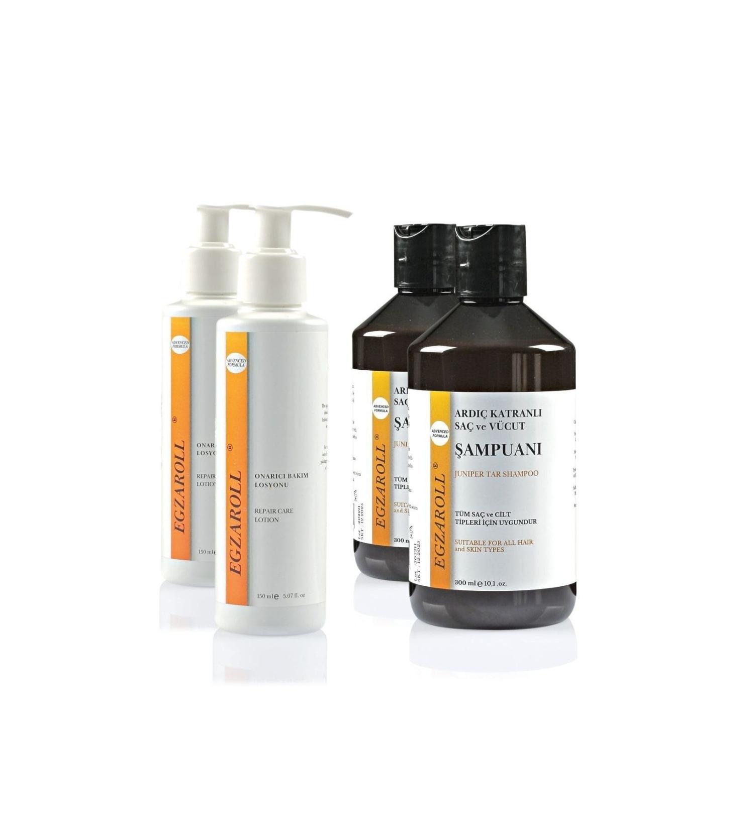 Egzaroll Set 2 Shampoo 2 Repair Care Lotion - Buy Online on GoSupps.com