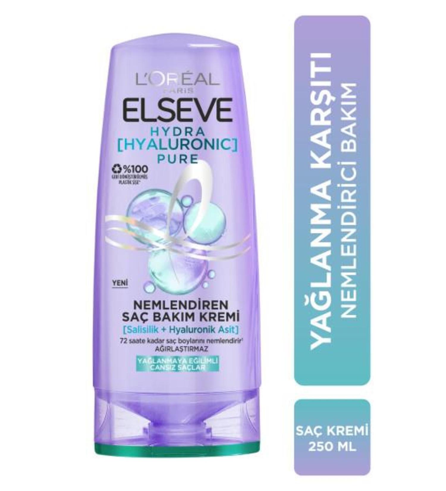 L'Oreal Paris L'Or al Paris Elseve Hydra Hyaluronic Pure Anti-Oily Moisturizing Hair Conditioner with Salicylic Acid