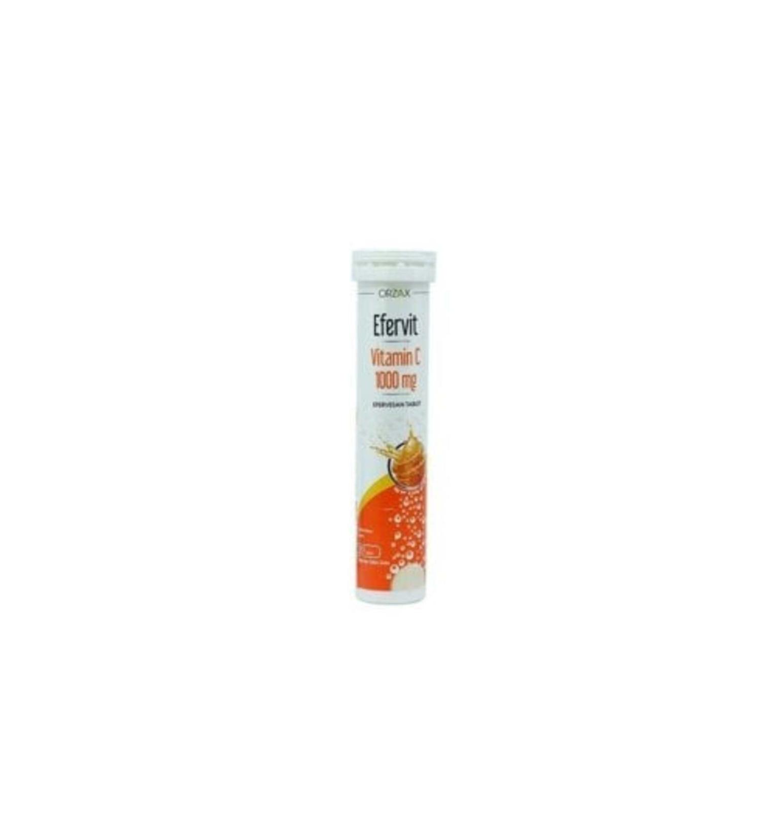 Orzax Efervit Vitamin C 1000 mg Effervescent 20 Tablets (SINGLE)