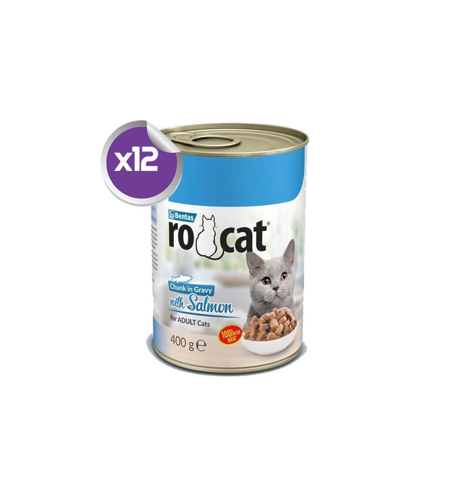 Rocat Adult Cat Canned Food with Salmon 12x400gr