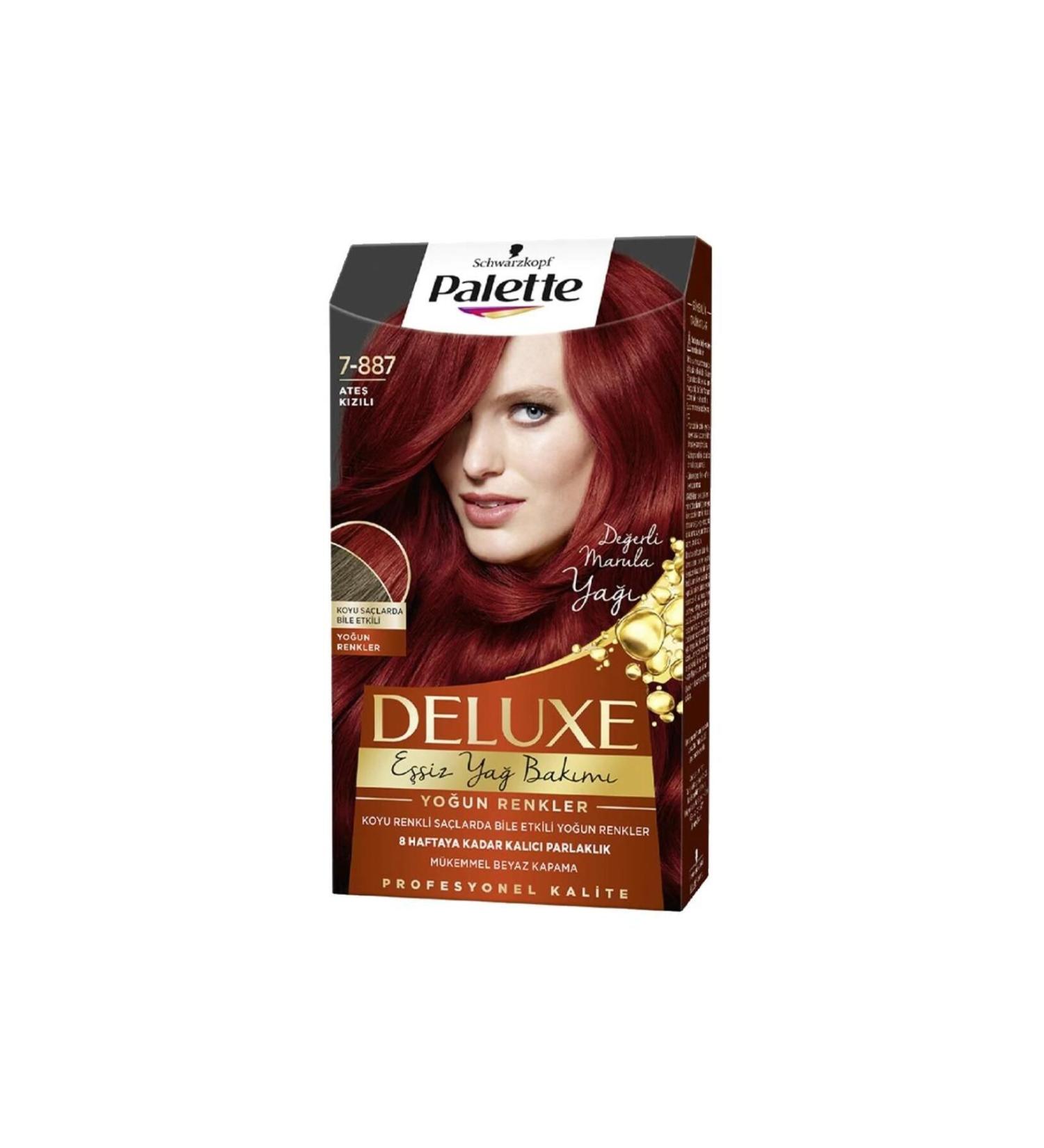 Palette Deluxe Hair Dye 7.887 Fire Red X 3 Pieces
