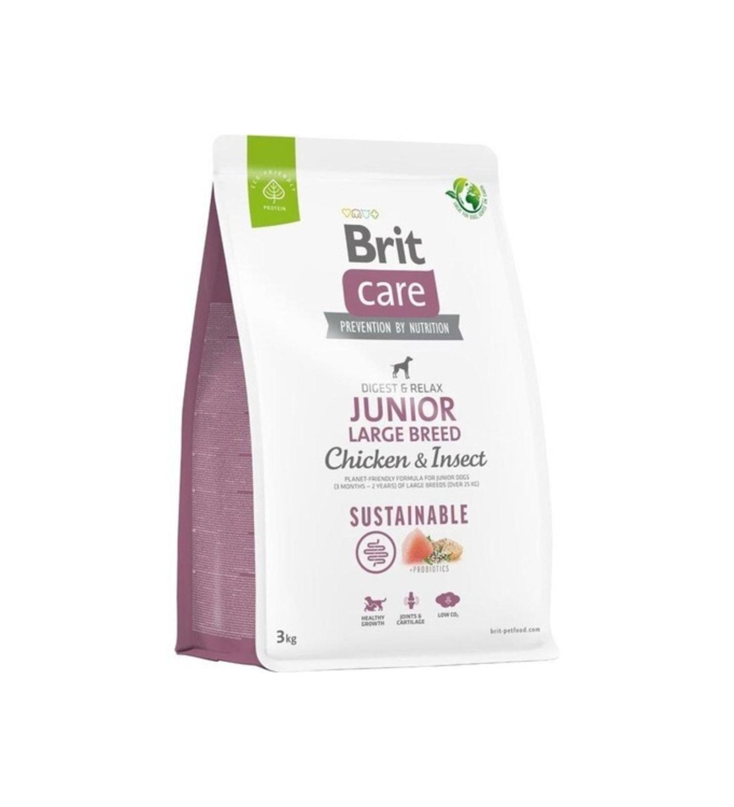 Brit Care Sustainable Junior Large Breed Insect and Chicken Large Breed Puppy Food 3 Kg