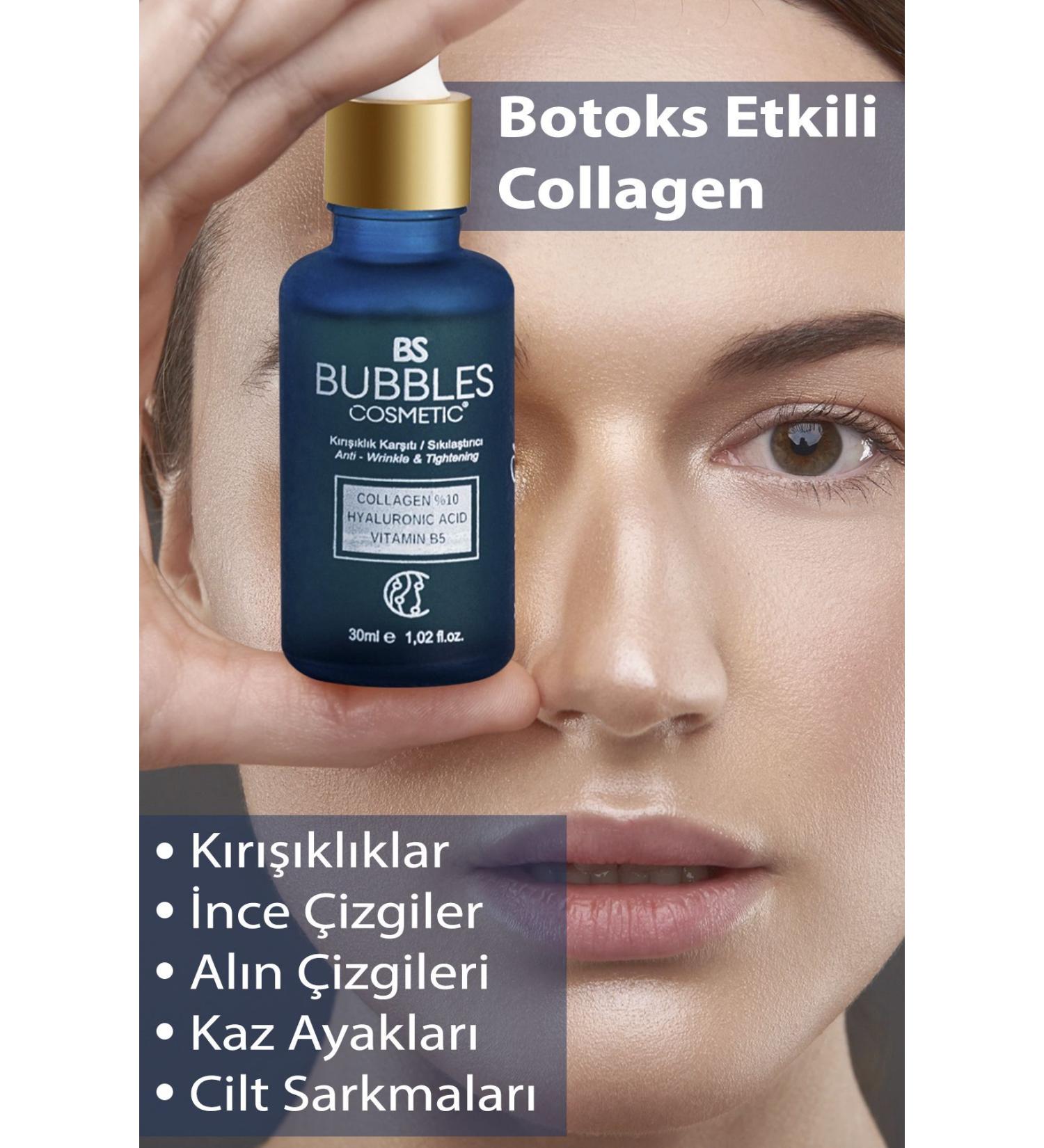 bs bubbles cosmetic Collagen Collagen Serum Anti-Aging and Anti-Wrinkle Firming Hyaluronic &vitaminb5 - Buy Online on GoSupps.com