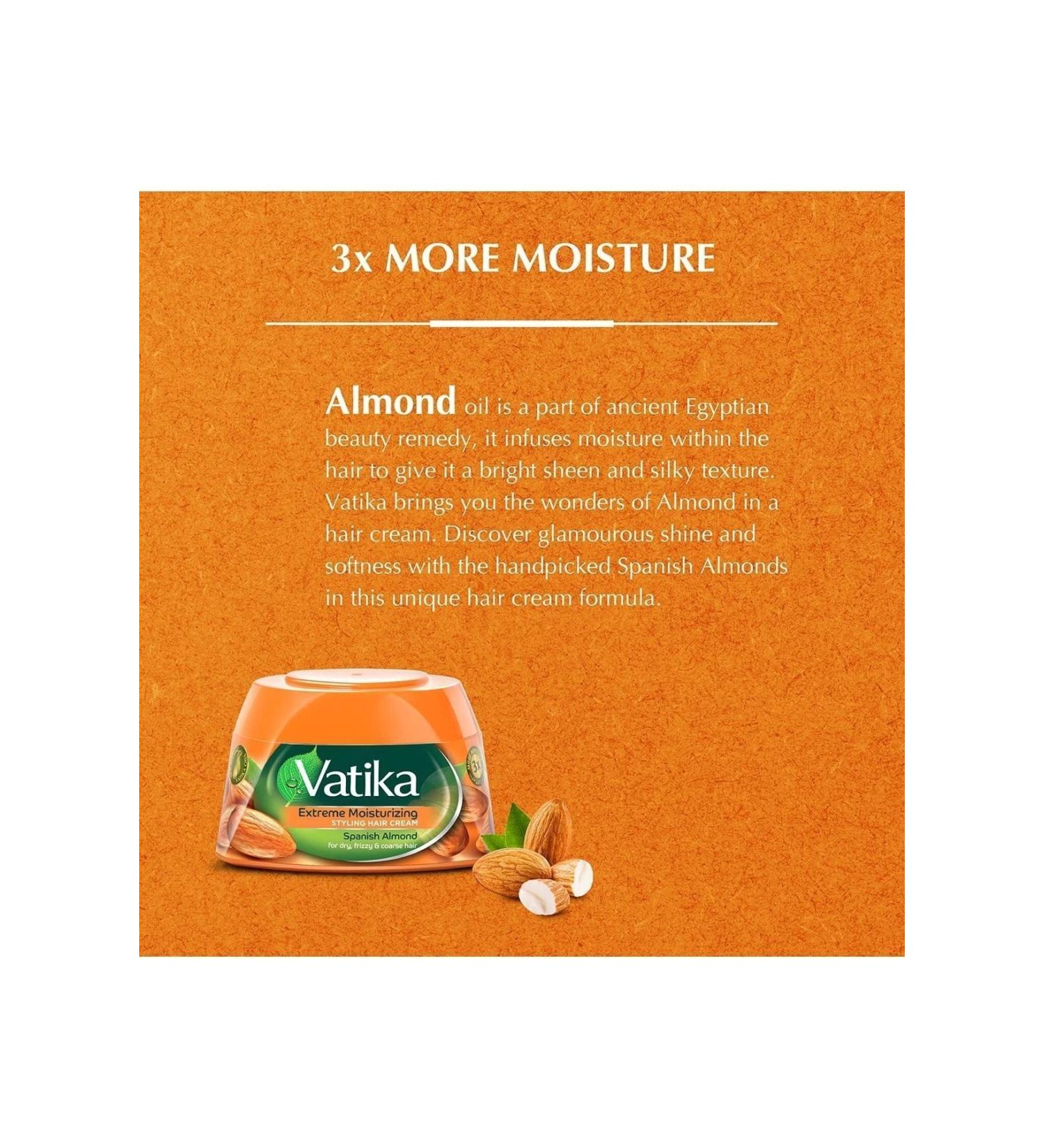 Vatika Naturals Almond Styling Hair Cream 210ml - Buy Online on GoSupps.com