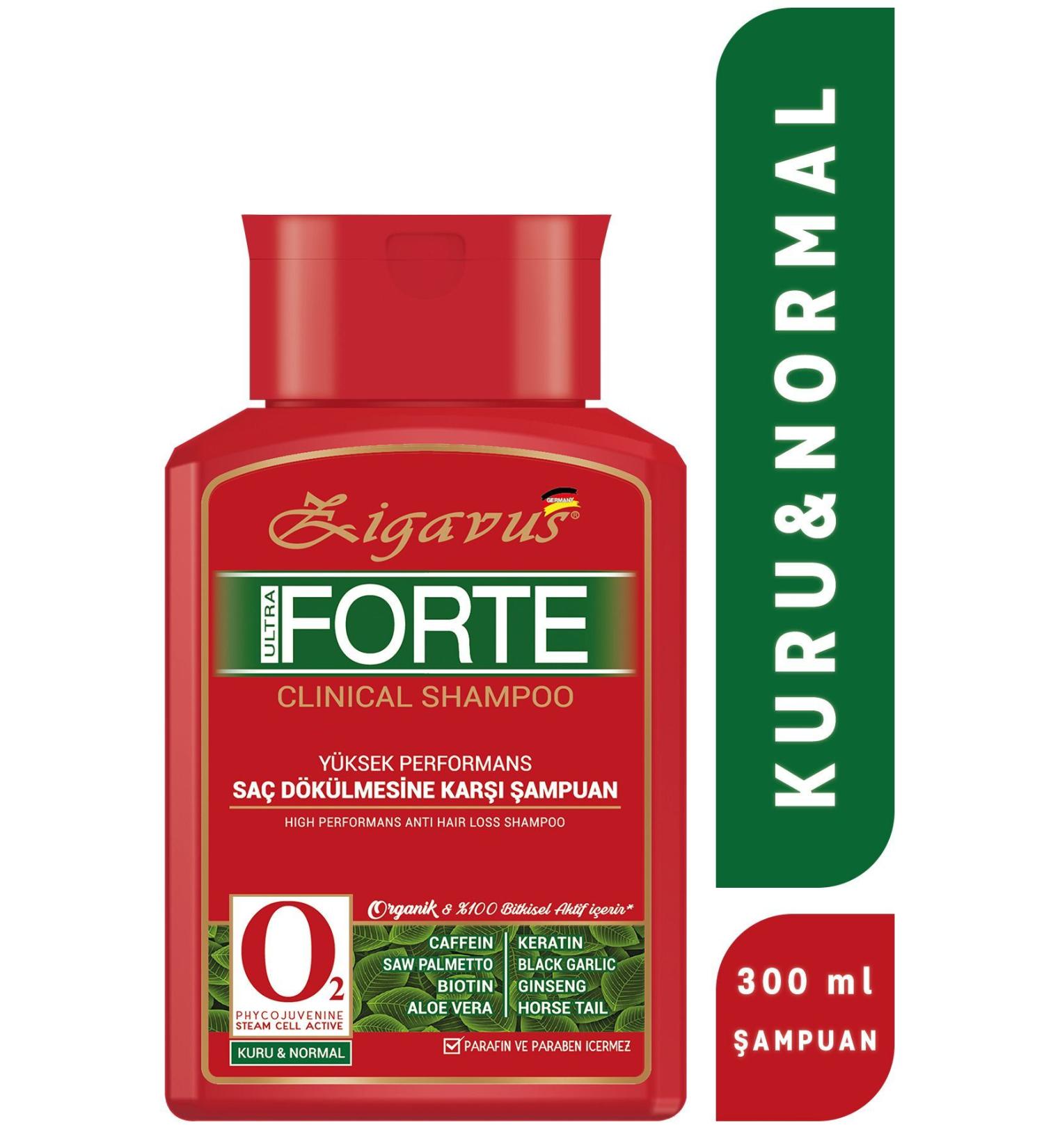 Zigavus Forte Ultra Clinical Shampoo for Dry and Normal Hair 300 ml 8699349139353 - Buy Online on GoSupps.com