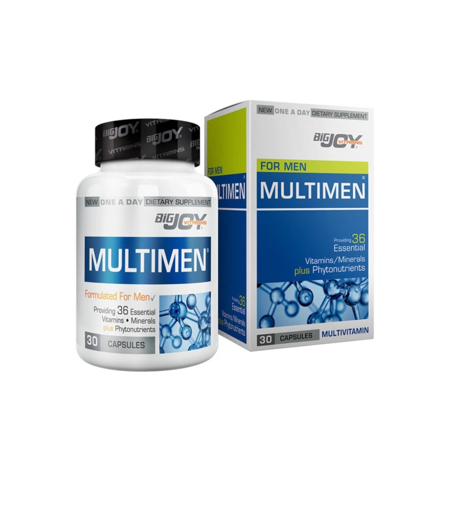 Bigjoy Vitamins Bigjoy Multimen Mens Multivitamin 30 Herbal Capsules
