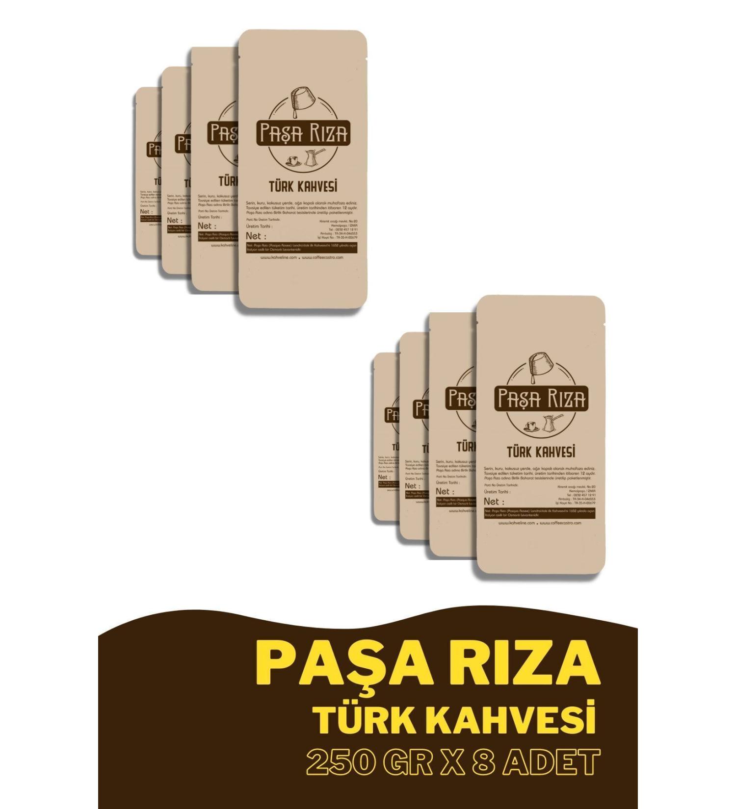 Pasha Riza Turkish Coffee 250 Gr X 8 Packs