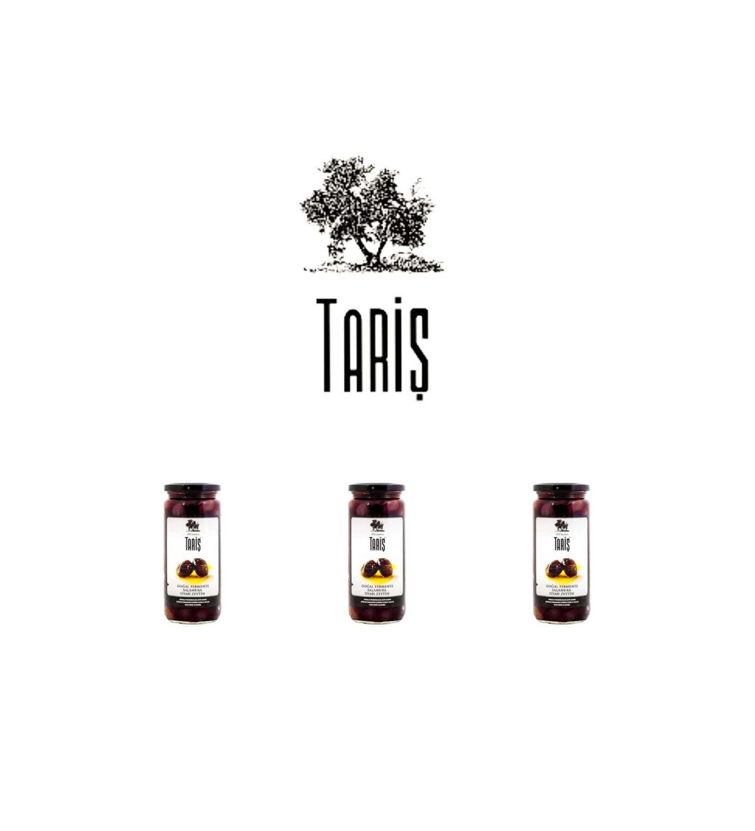 Tari TAR NATURAL BRINKED BLACK OLIVES 3X485 GRAM