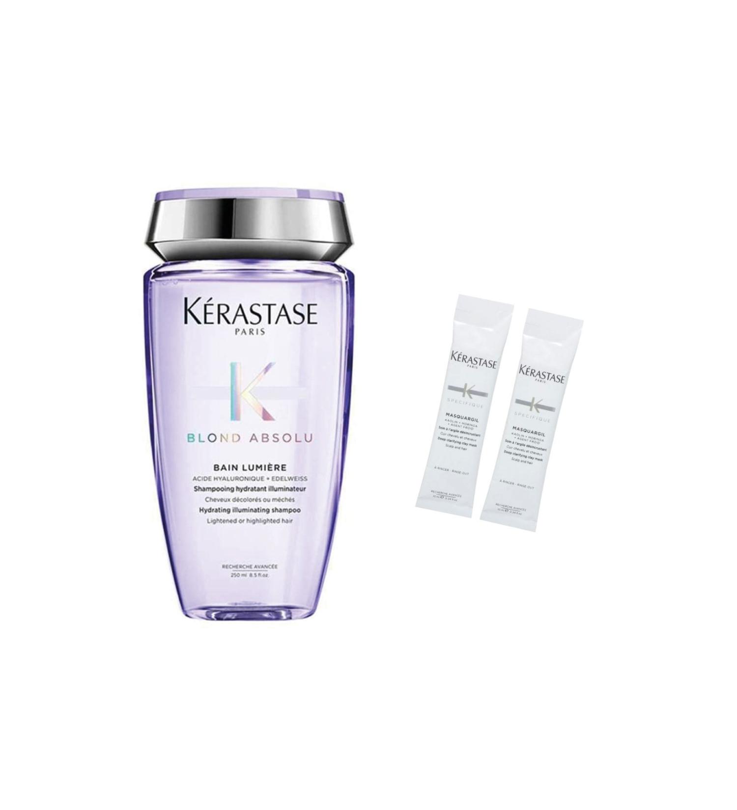 Kerastase Blond Absolu Bain Lumiere Shampoo 250 ml + Pre-Bath Clay Mask 2 x 10 ml