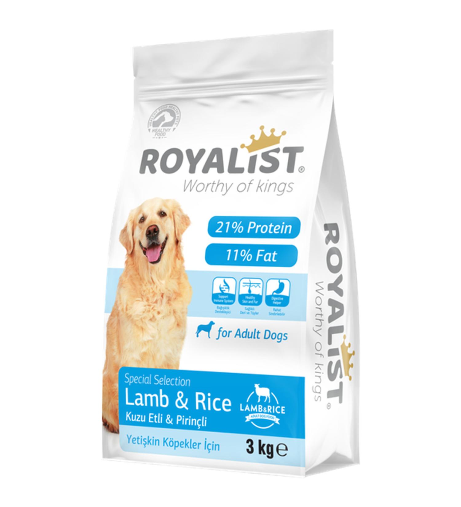 Royalist Premium Lamb and Rice Adult Dog Food 3 Kg