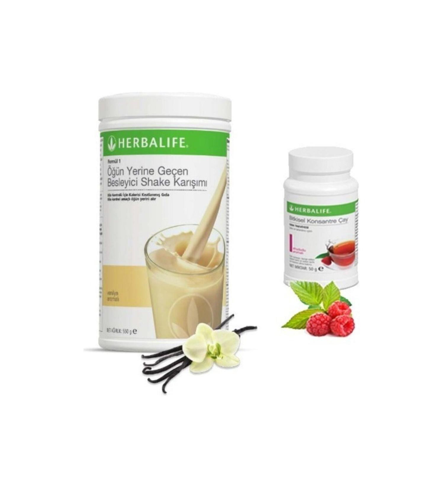 Herbalife Vanilla Shake 550 Gr. - Raspberry Tea 50 Gr