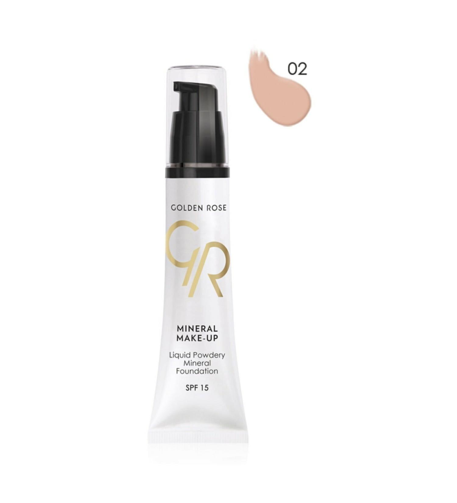 Golden Rose Brand: Mineral Foundation - Liquid Powder Mineral Foundation Spf 15 No: 02 35 Ml 869119010