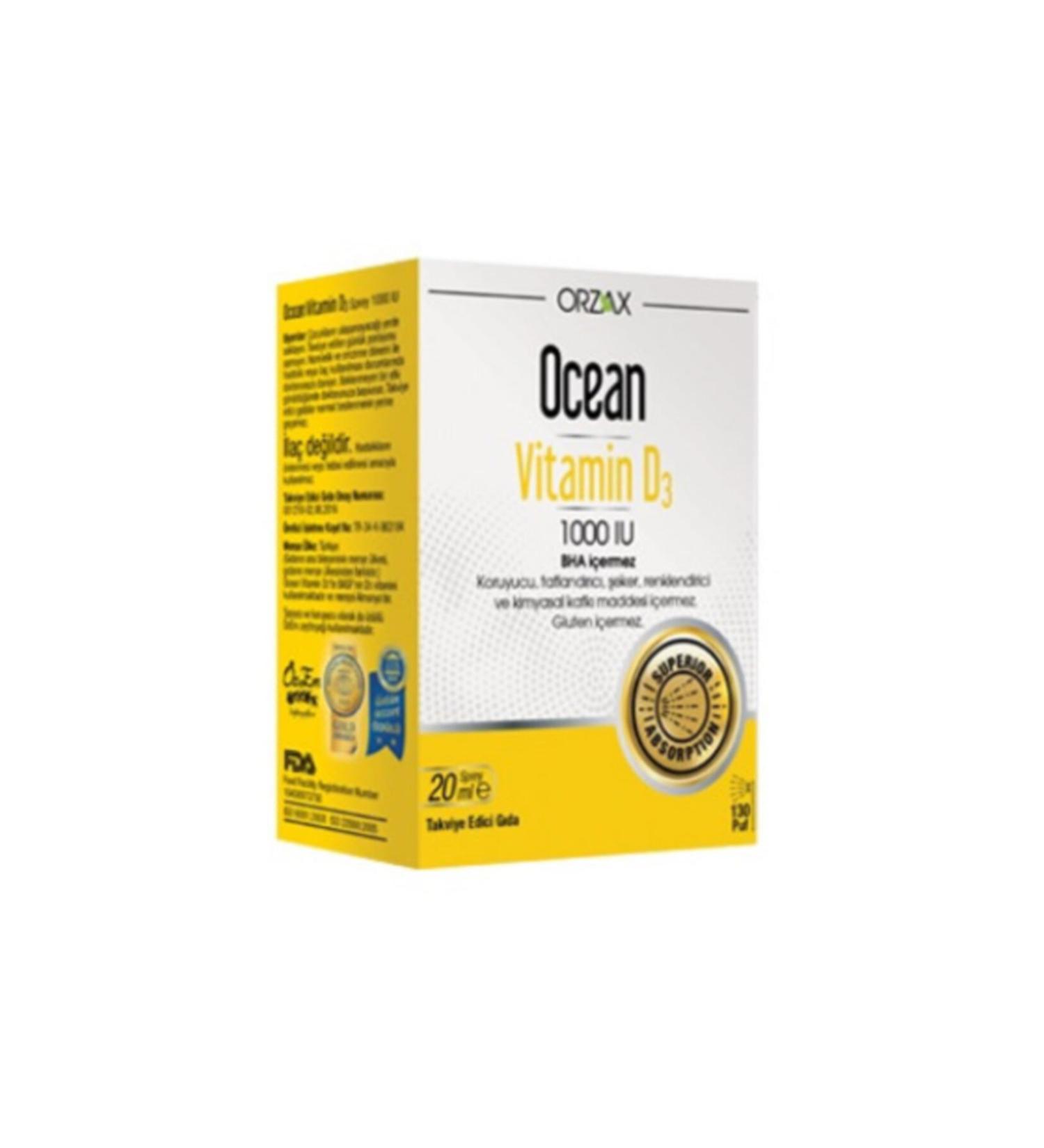 Ocean Vitamin D3 1000 Iu 20 ml Spray - Buy Online on GoSupps.com