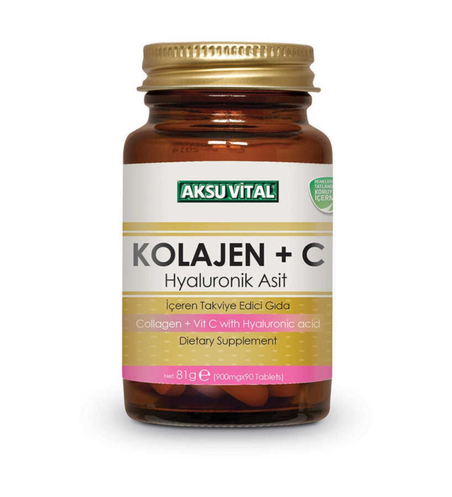 Aksu Vital Collagen + Vitamin C (60 Tablets 54 Gr) 2 Pieces Eco Package