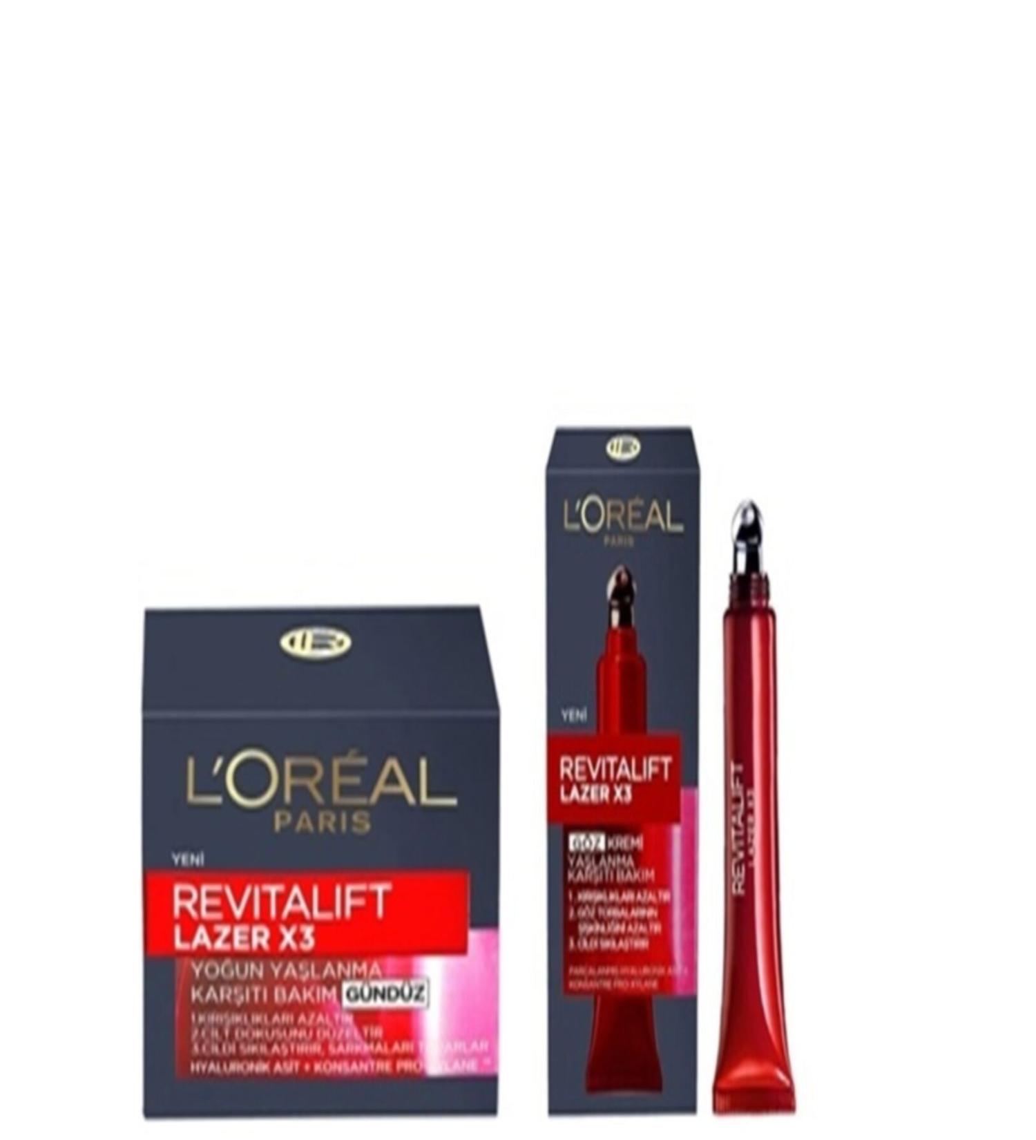 L'Oreal Paris Revitalift Laser X3 Day Cream 50 ml + Revitalift Laser X3 Eye Cream 15 ml