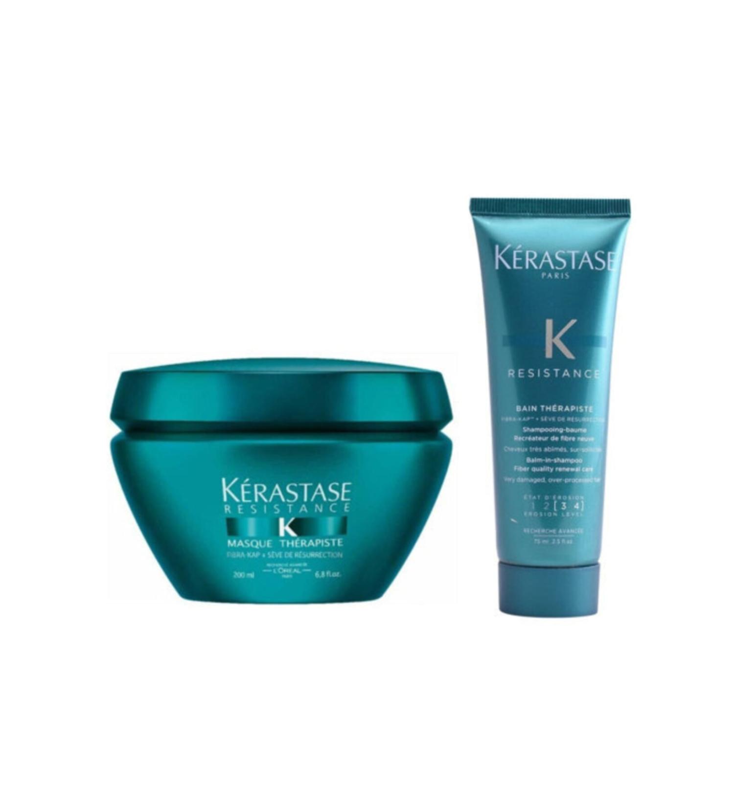 Kerastase Resistance Masque Therapiste Hair Mask 200 ml And Shampoo 75 ml