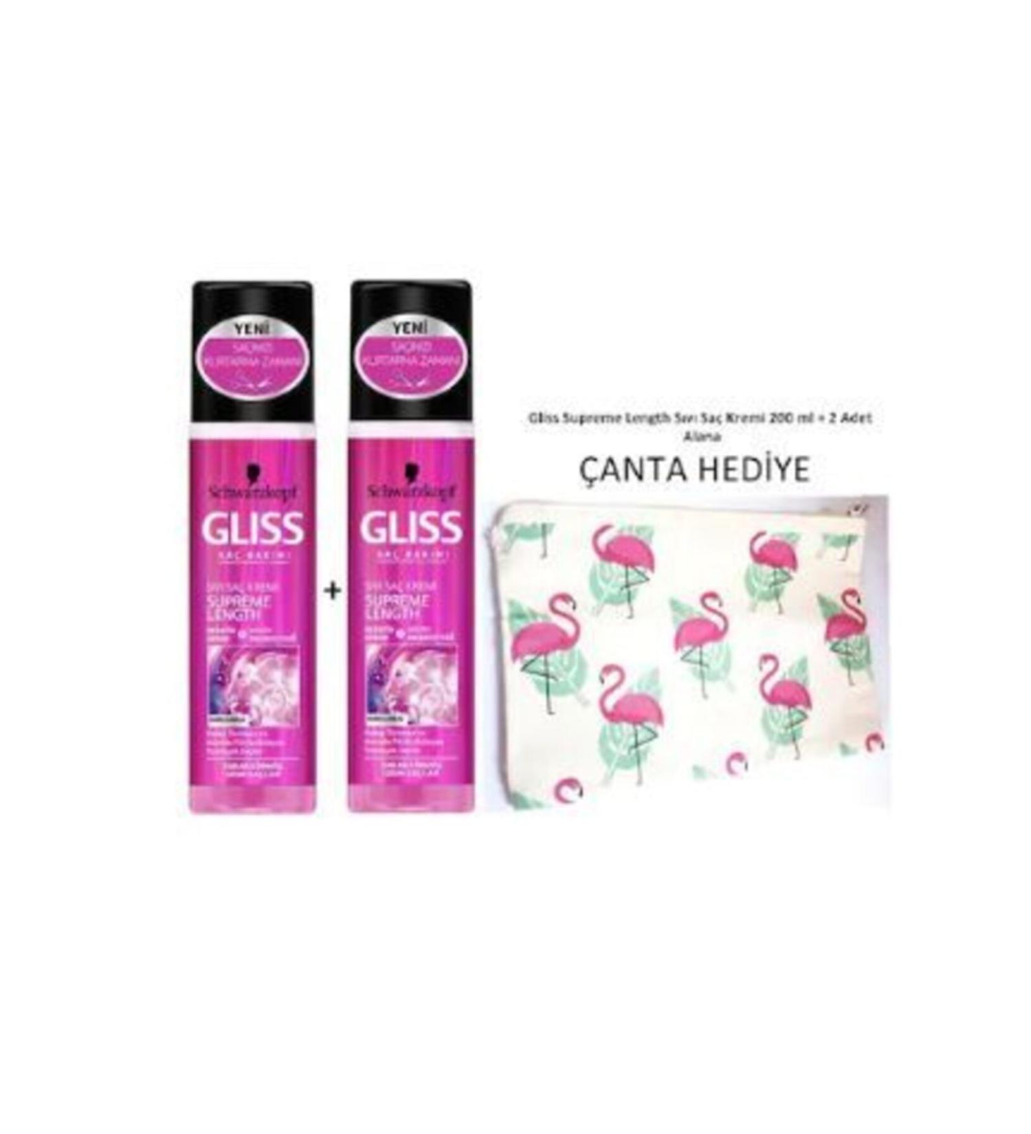 Gliss Supreme Length Hair Cream 200 Ml *2 Pieces + Gift Bag