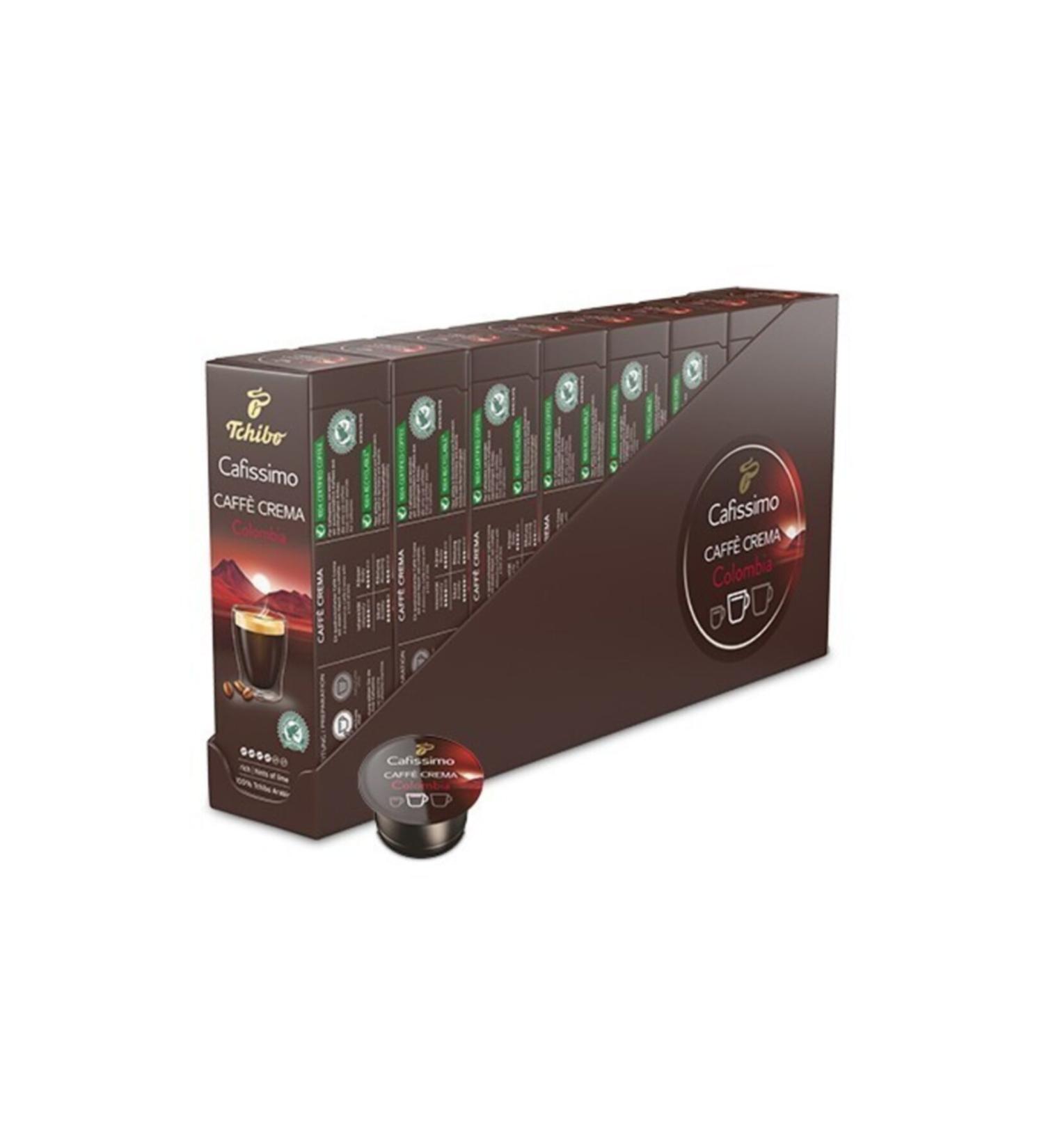 Tchibo Cafissimo Caffe Crema Colombia Capsule Coffee 8 X 10 'Set