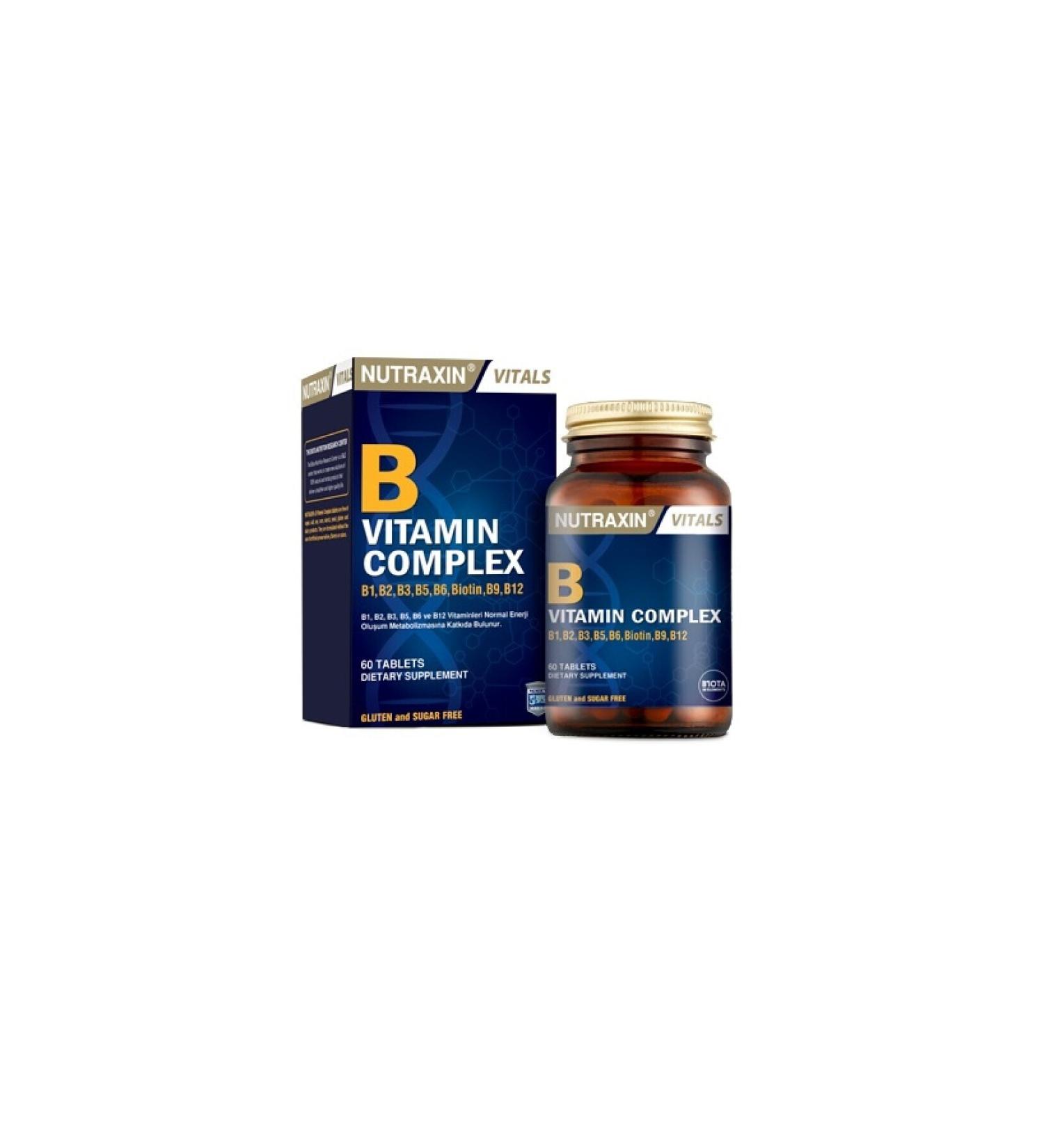Nutraxin B Vitamin Complex Contributing to Normal Energy Formation