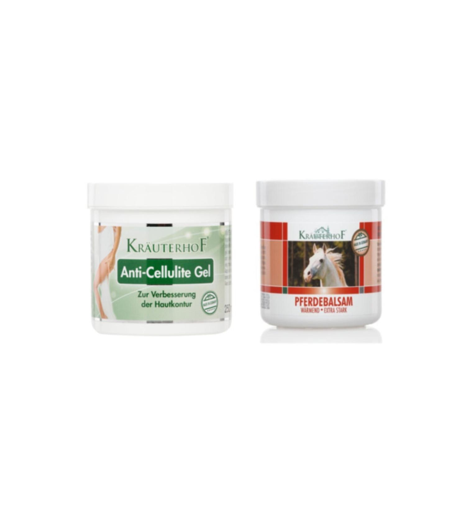 Krauterhof Anti-cellulite Gel 250 ml + Warming Massage Gel 250 ml