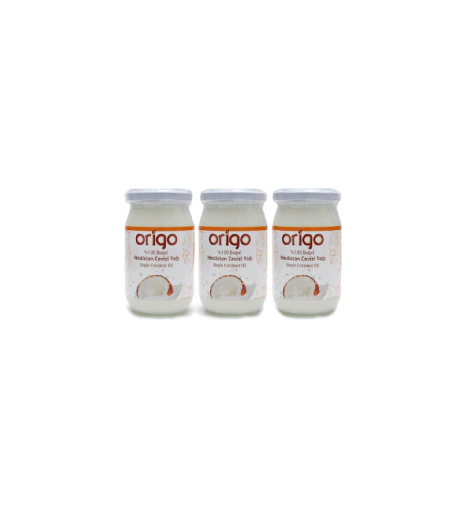 Origo Coconut Oil 3 Pieces X 330ml || Glass Jar || Food Grade || Cold Press