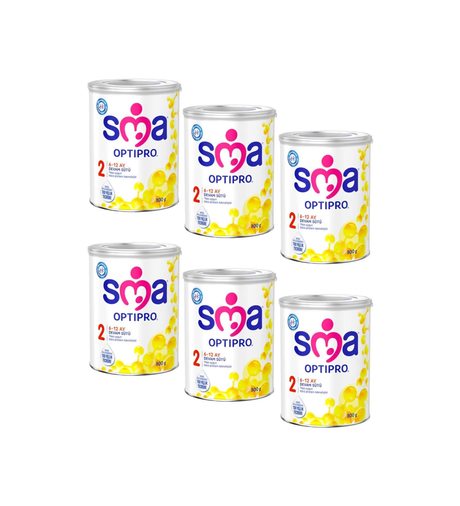 SMA Number 2 800 Gr Optipro Follow-On Milk 6-Pack