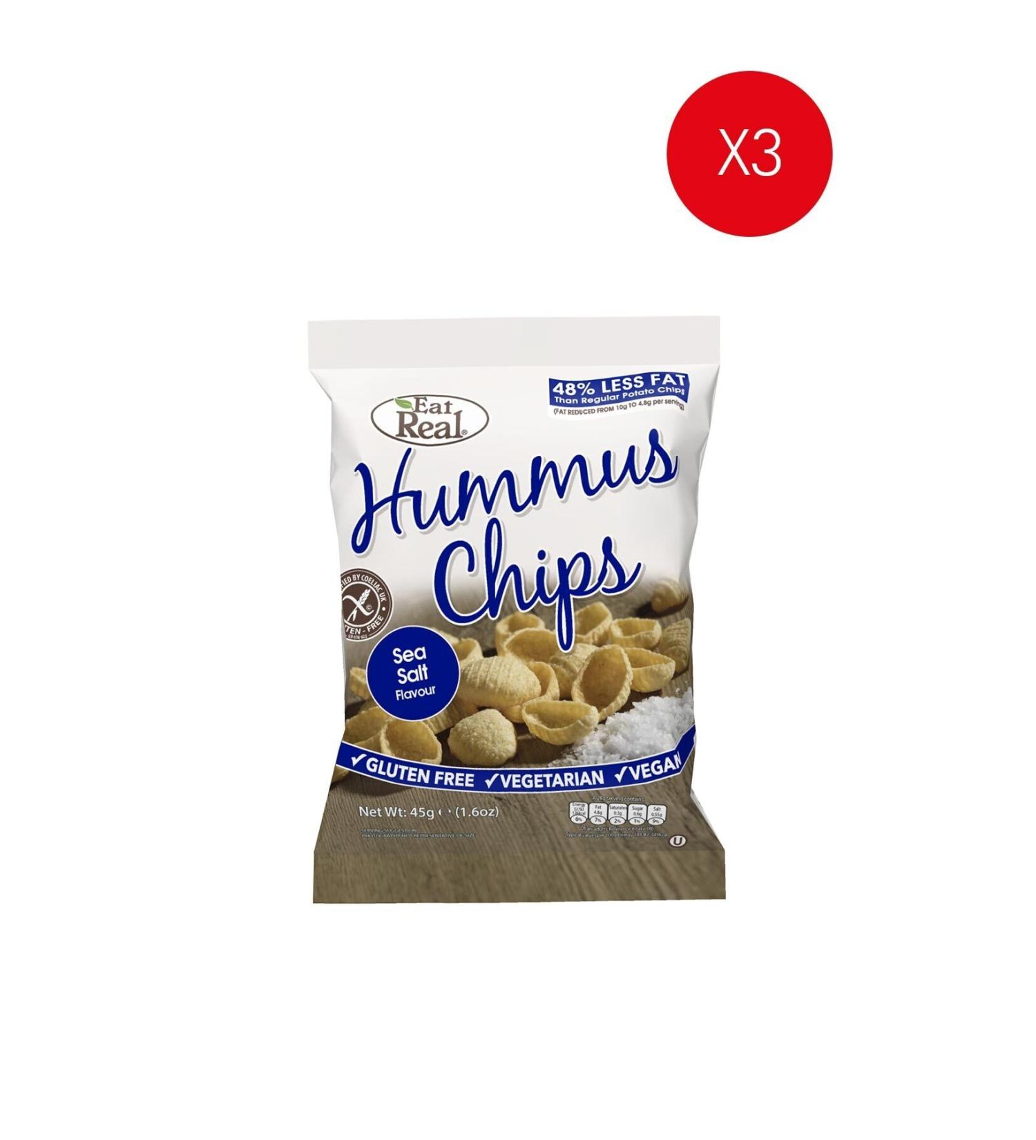 Eat Real Eatreal Sea Salt Chickpea Chips 45 gr X 3