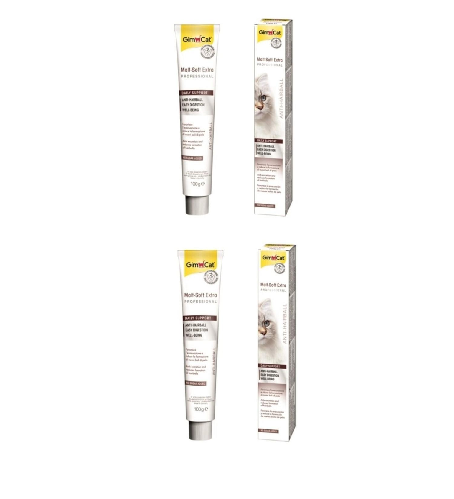 Gimcat Malt Soft Extra Anti-hairball Paste 100 gr x 2 Pieces