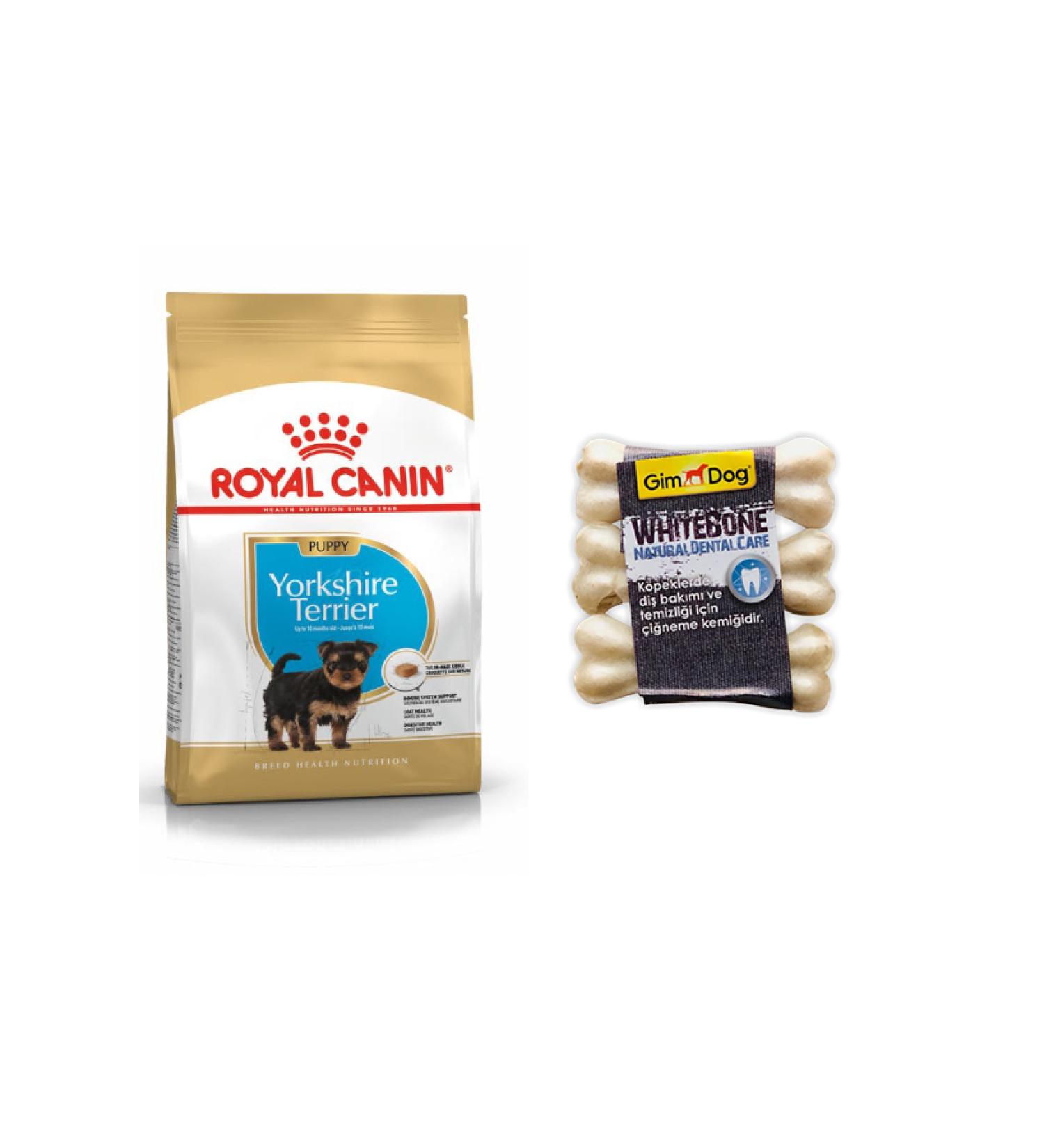 Royal Canin Chihuahua Puppy Dog Food 1.5 Kg +gimdog 3-Piece Tooth-Friendly Bone