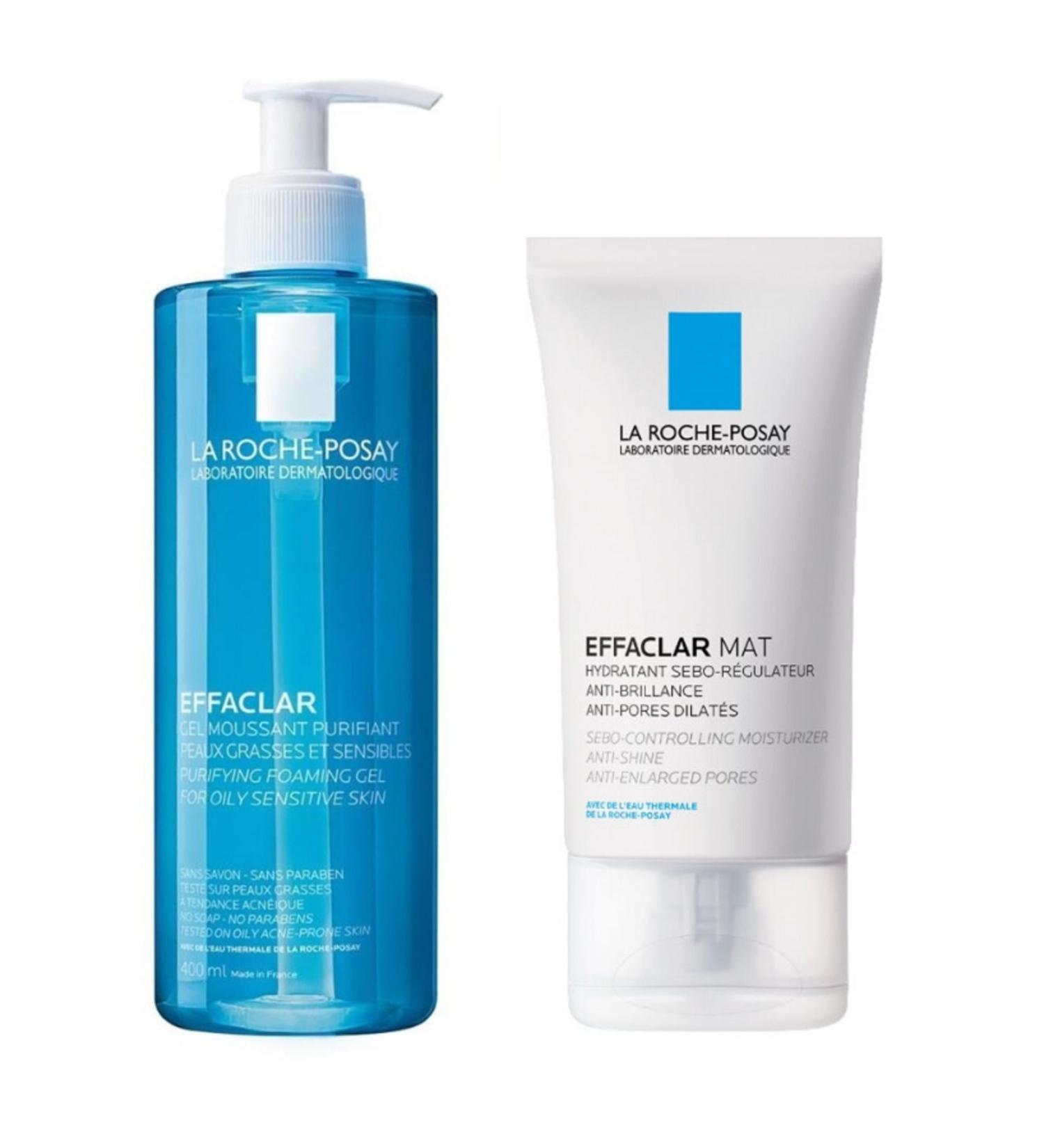 La Roche Posay Effaclar Gel 400 ml + La Roche Posay Effaclar Matte Anti-Shine Moisturizer 40 ml