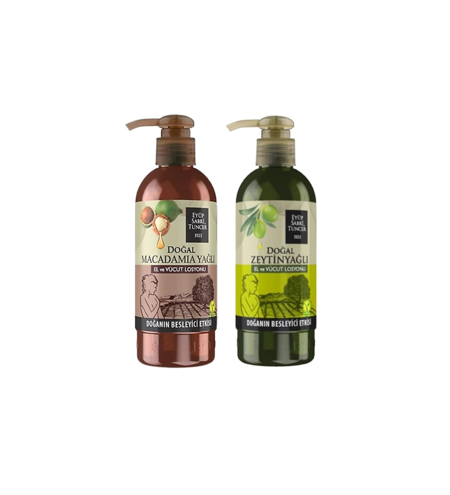 Ey p Sabri Tuncer Natural Macadamia Hand and Body Lotion 250mlxNatural Olive Oil Hand and Body Lotion