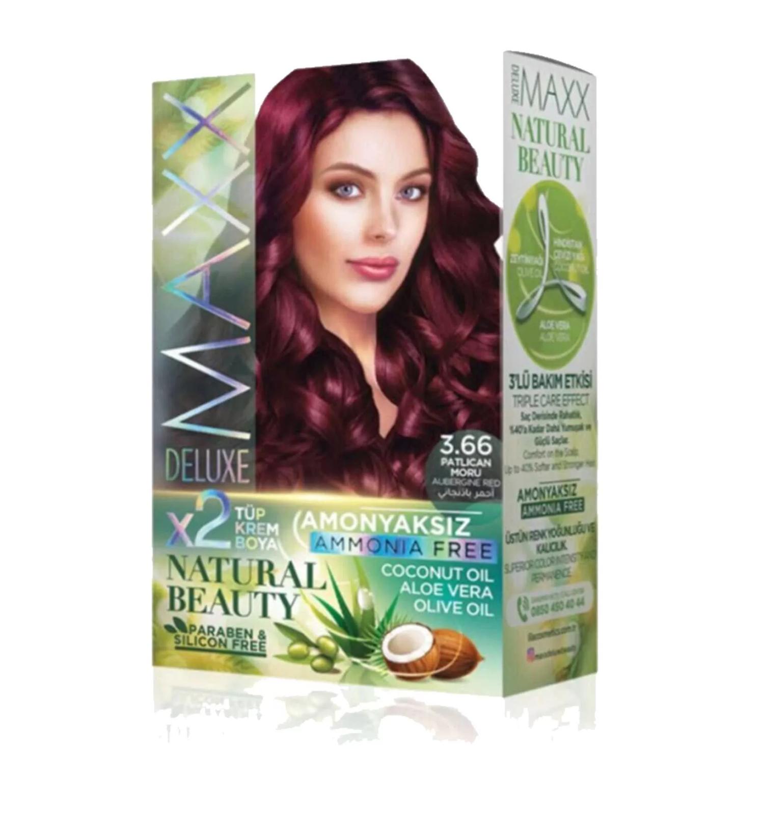Natural Beauty Ammonia Free Hair Dye 3.66 Aubergine Purple