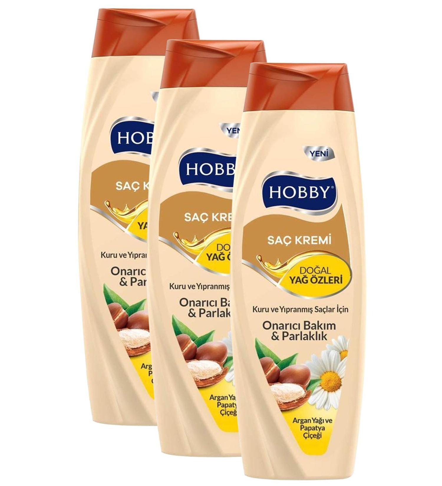 Hobby Hair Conditioner Argan Oil And Chamomile Flower 500 Mlx3 Pieces