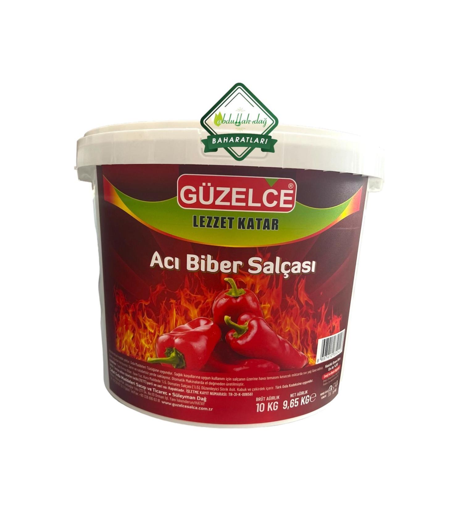 G zelce Hac o lu Spice Hatay Local Natural Hot Pepper Paste Hot 10 Kg Bucket - Buy Online on GoSupps.com