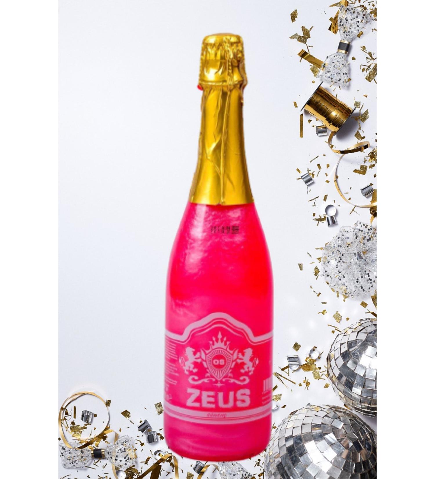 OS ZEUS Zeus Non-Alcoholic Sparkling Champagne Strawberry Flavored (Party Wedding Bride To Be Engagement) (Non-Alcoholic Champagne)