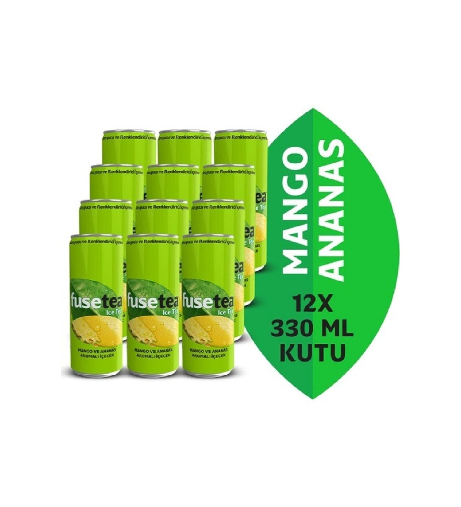Fuse Tea Mango and Pineapple Flavored Drink Iced Tea 330 Ml X 12 Pieces - Buy Online on GoSupps.com