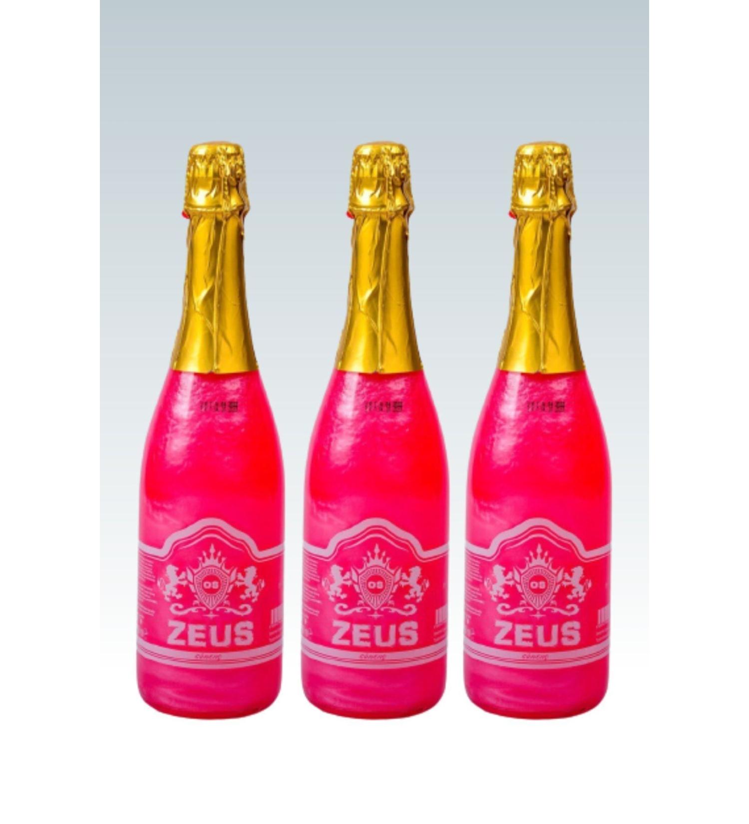 OS ZEUS 3l Alcohol-Free Glitter Champagne* Strawberry Flavored (non-alcoholic)
