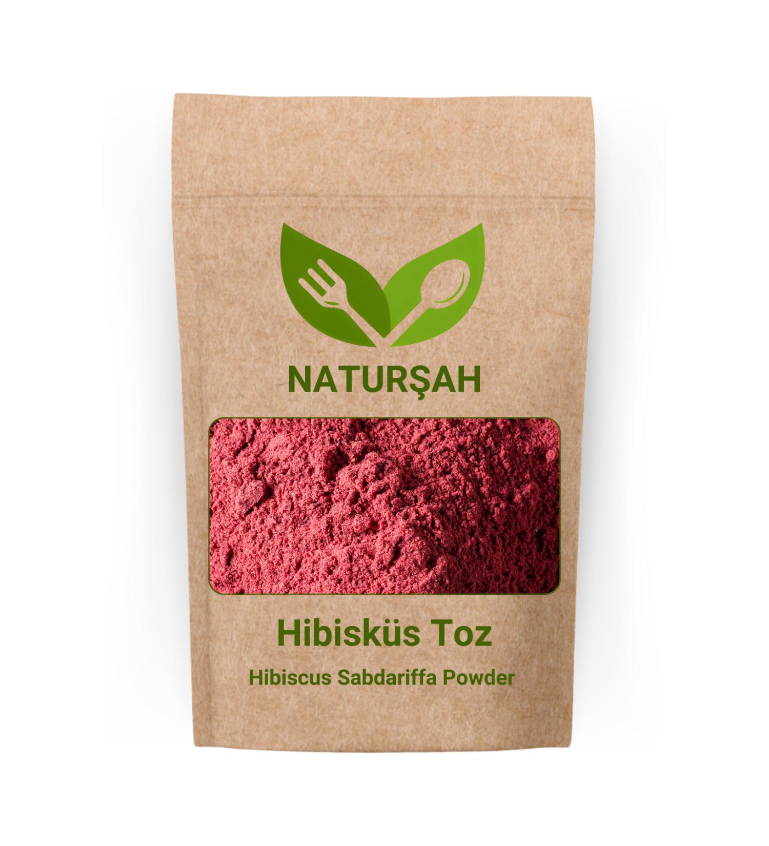 Natursah Hibiscus Powder - Ground (Hibiscus Sabdariffa Powder) 250 Gr