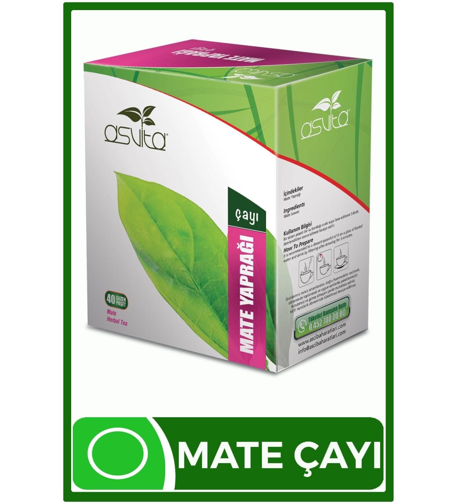 ASVITA Asvita Mate Leaf Tea 40 Filtering Bags
