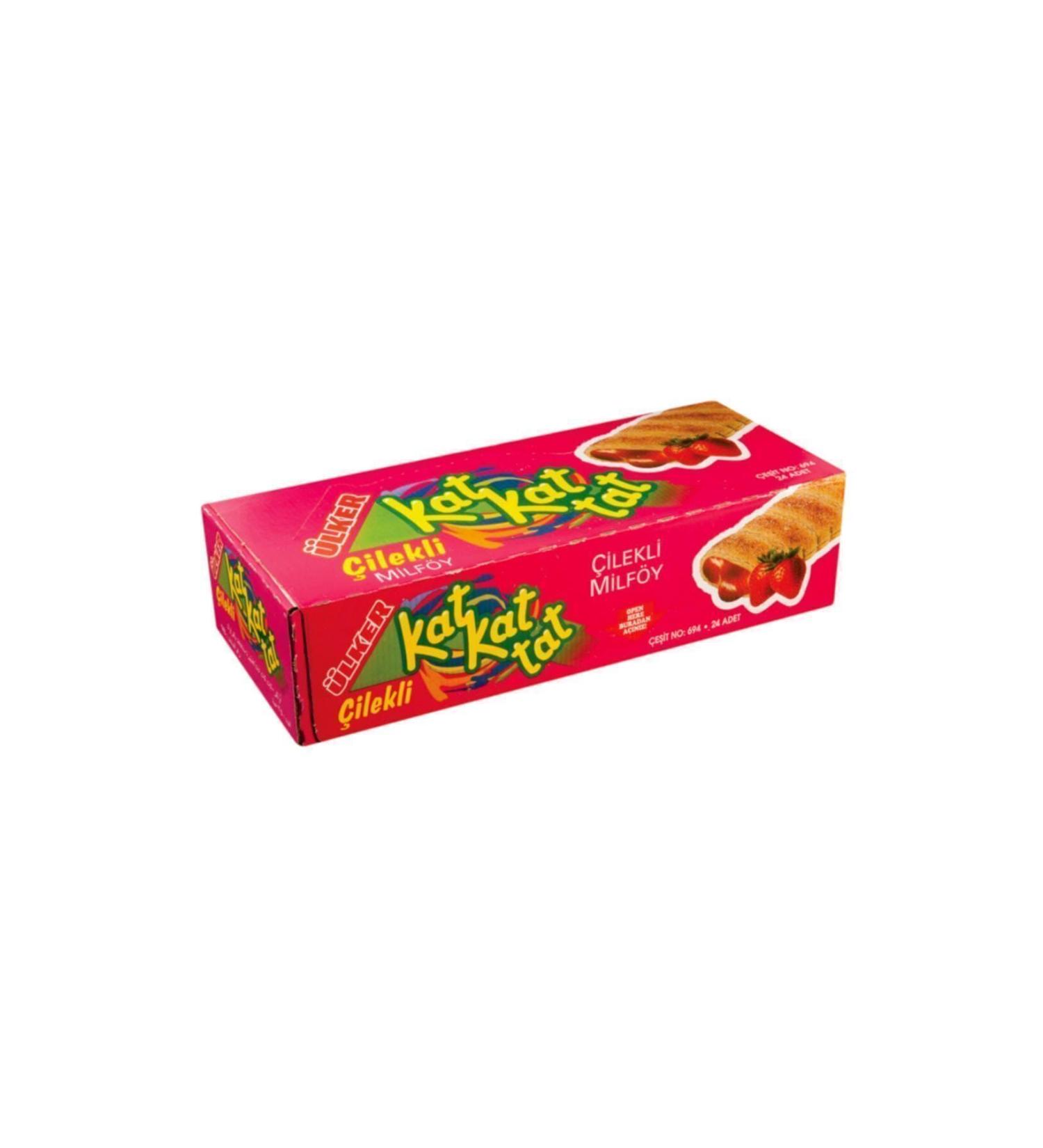 lker Katkat Tat Strawberry Puff Pastry 28 g (24 Pieces)