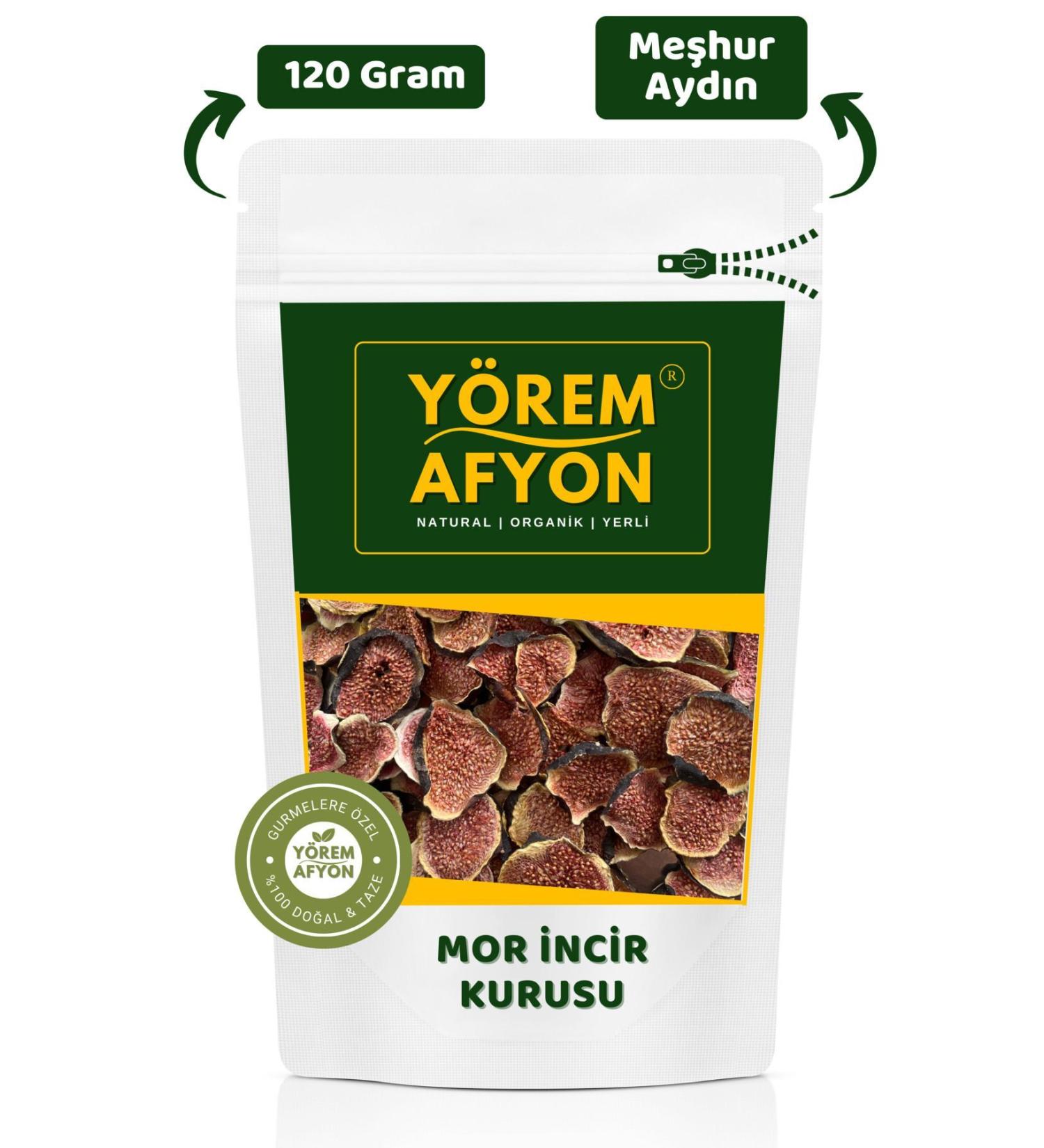 Y rem Afyon Famous Ayd n Sugar-Free Sun-Dried 0 Fruit Gluten-Free Dried Purple Fig Slices Chips | 120gr.