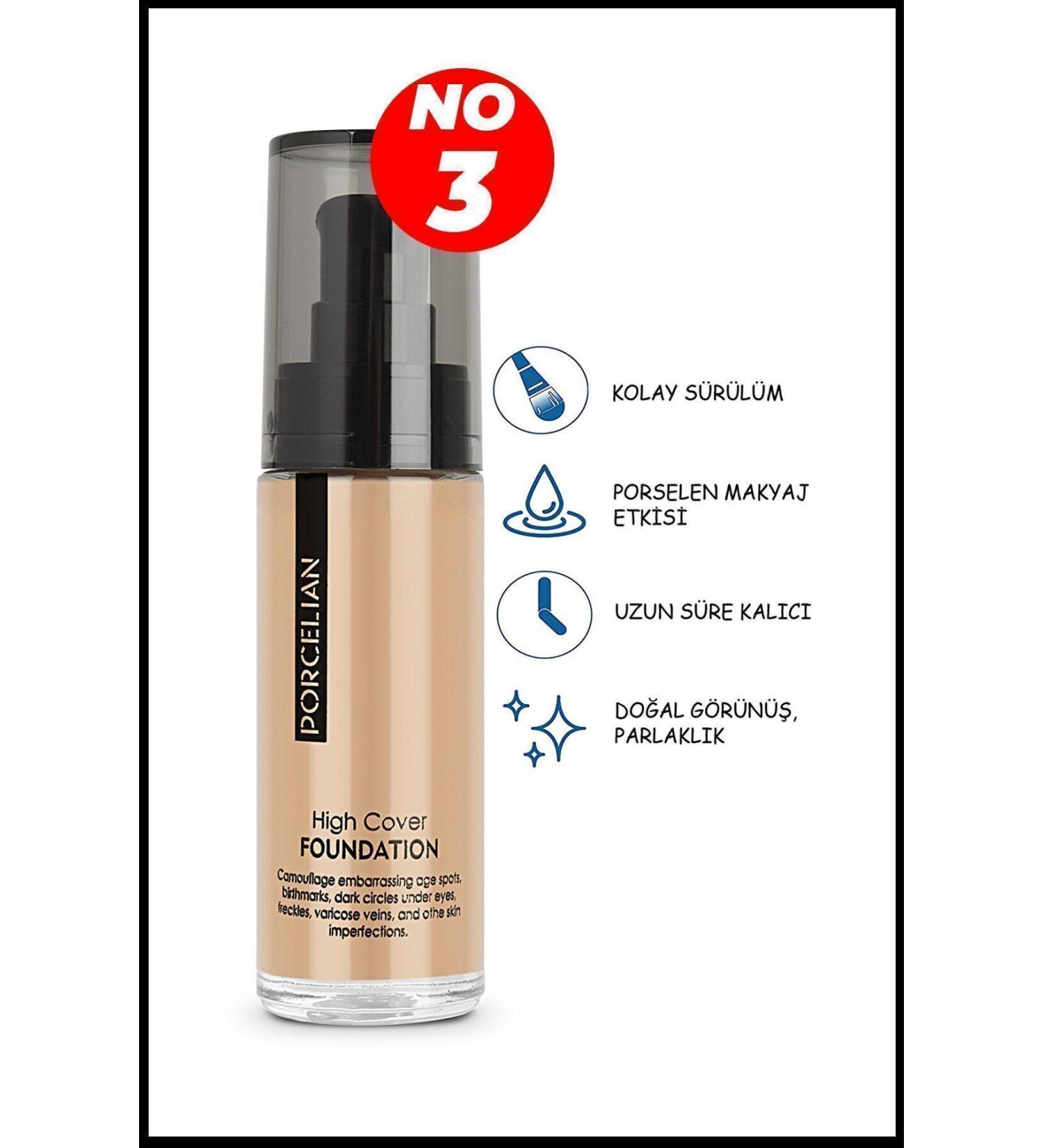 Gtir Beauty High Cover High Coverage Effect Porcelain Foundation No-3 - Buy Online on GoSupps.com