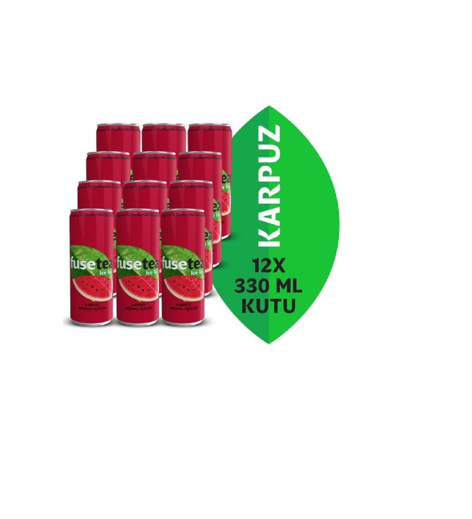 Fuse Tea Watermelon Flavored Drink Iced Tea 330 Ml X 12 Pieces - Buy Online on GoSupps.com