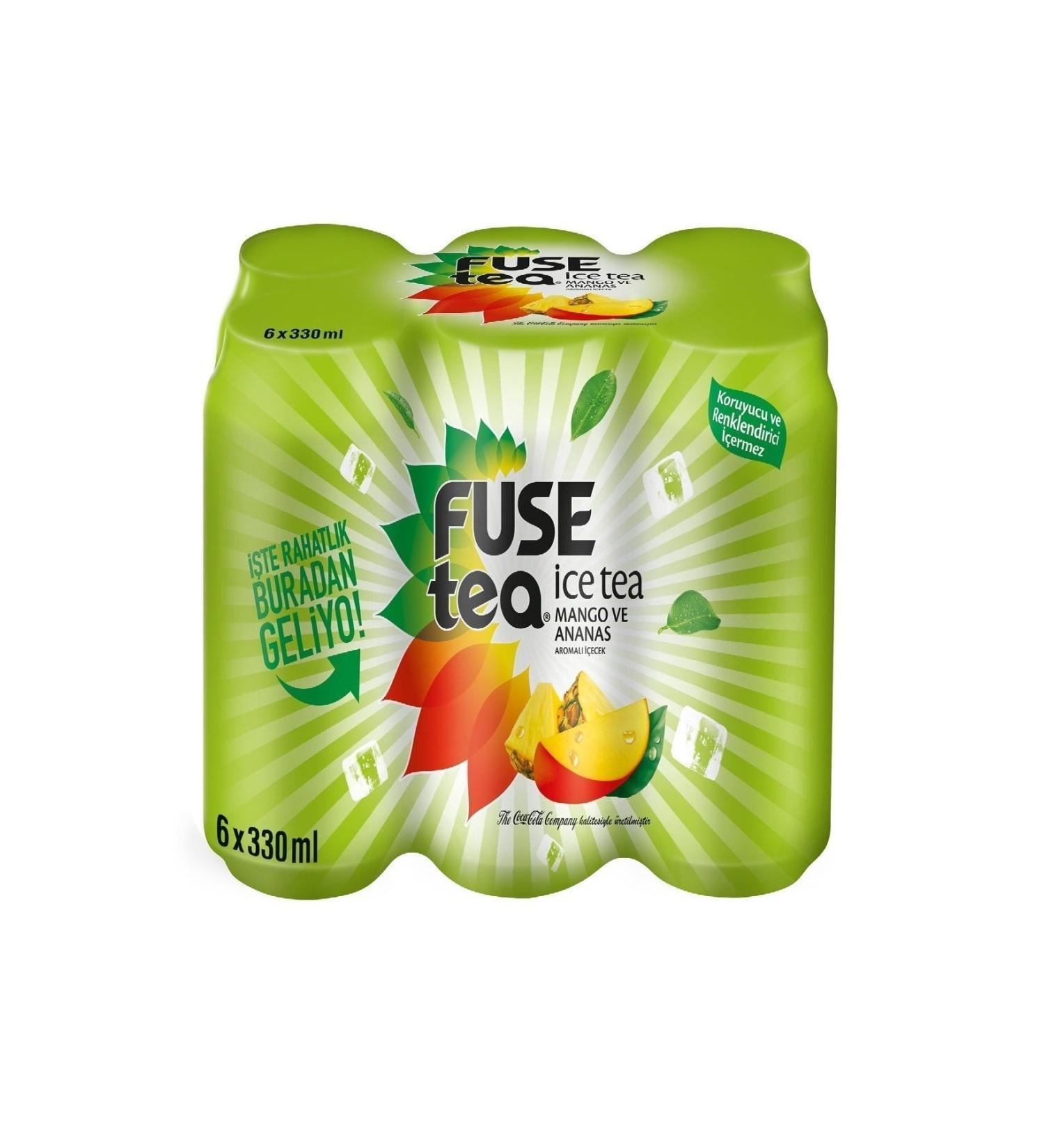 Fuse Tea Iced Tea 330 ml Mango 6-pack